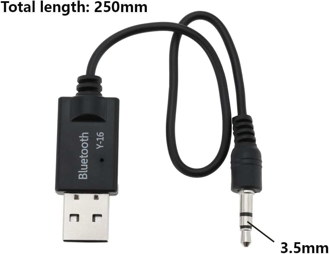 Create Idea 2Pcs USB Bluetooth to AUX Cable Receiver 3.5Mm In-Line Bluetooth Audio Adapter Compatible with Mini Cooper Gen 2 3 R56 R55 F56 F55 R60 image number 5