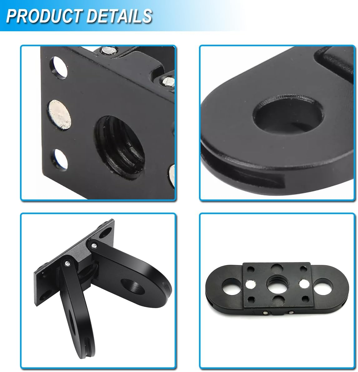 ZHUROUPU Replacement Folding Fingers for Gopro Hero 12/11/10/9/8/MAX, Magnetic Folding Mounting Adapter with 1/4 Tripod Connect Port for Handle Monopod Vlog, Battery Side Door Cover and Repair Tools image number 1