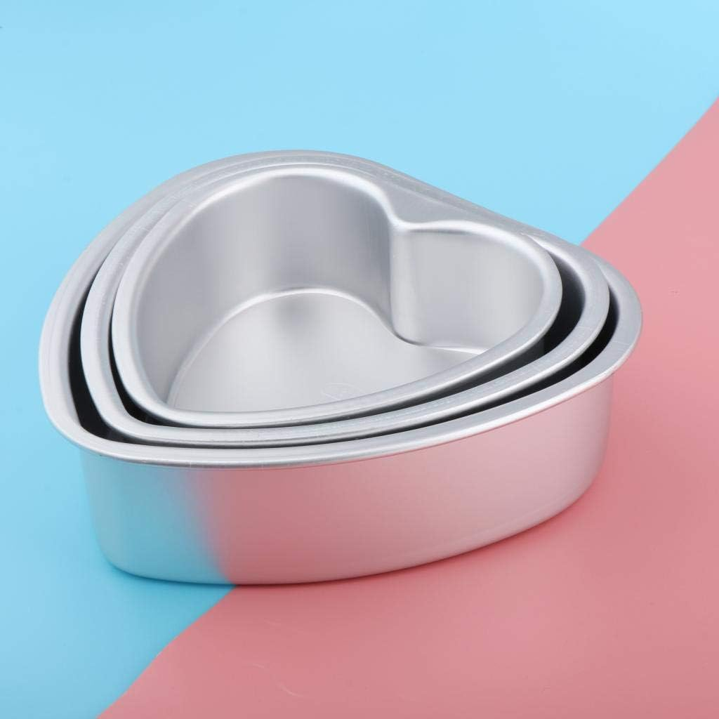 #N/A Non-Stick Anodised Heart-Shaped Cake Tin with Removable Bottom for Baking 6-8'' - 6Inch