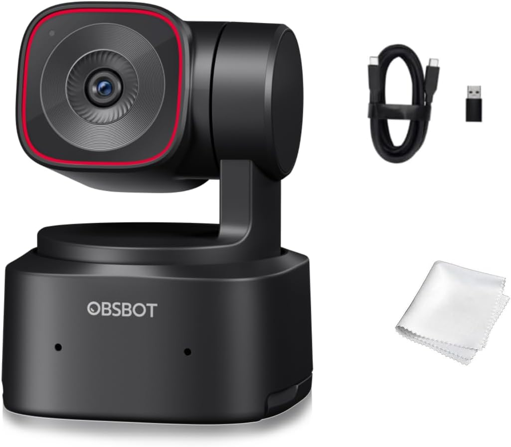 OBSBOT Tiny 2 Lite Ai-Powered 4K PTZ Webcam Stunning UHD 4K Resolution 1/2&rdquo; CMOS Sensor 4X Digital Zoom AI Auto Tracking with Auto Zoom Gesture Control 2.0 image number 6