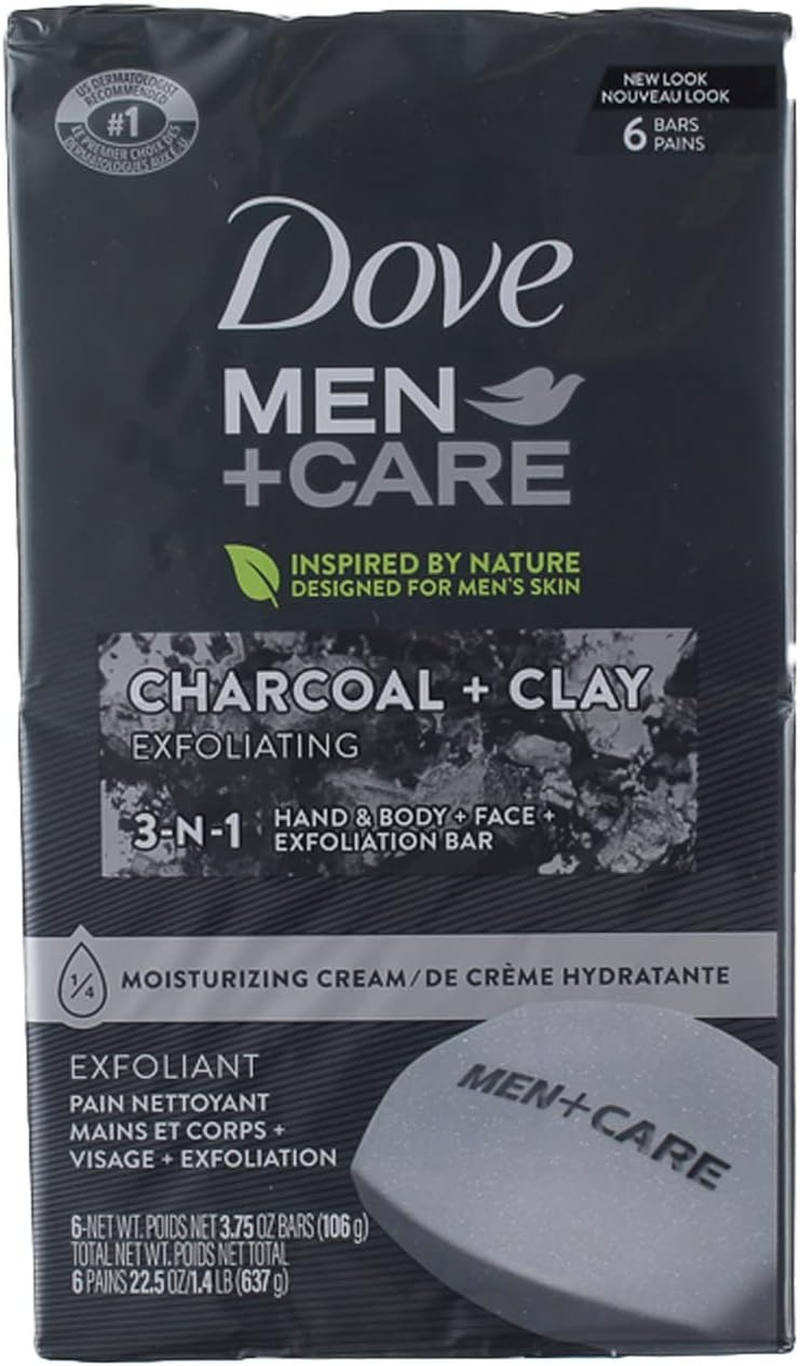 Dove Men+Care Elements Body and Face Bar Charcoal + Clay 4 Oz 6 Bars image number 3