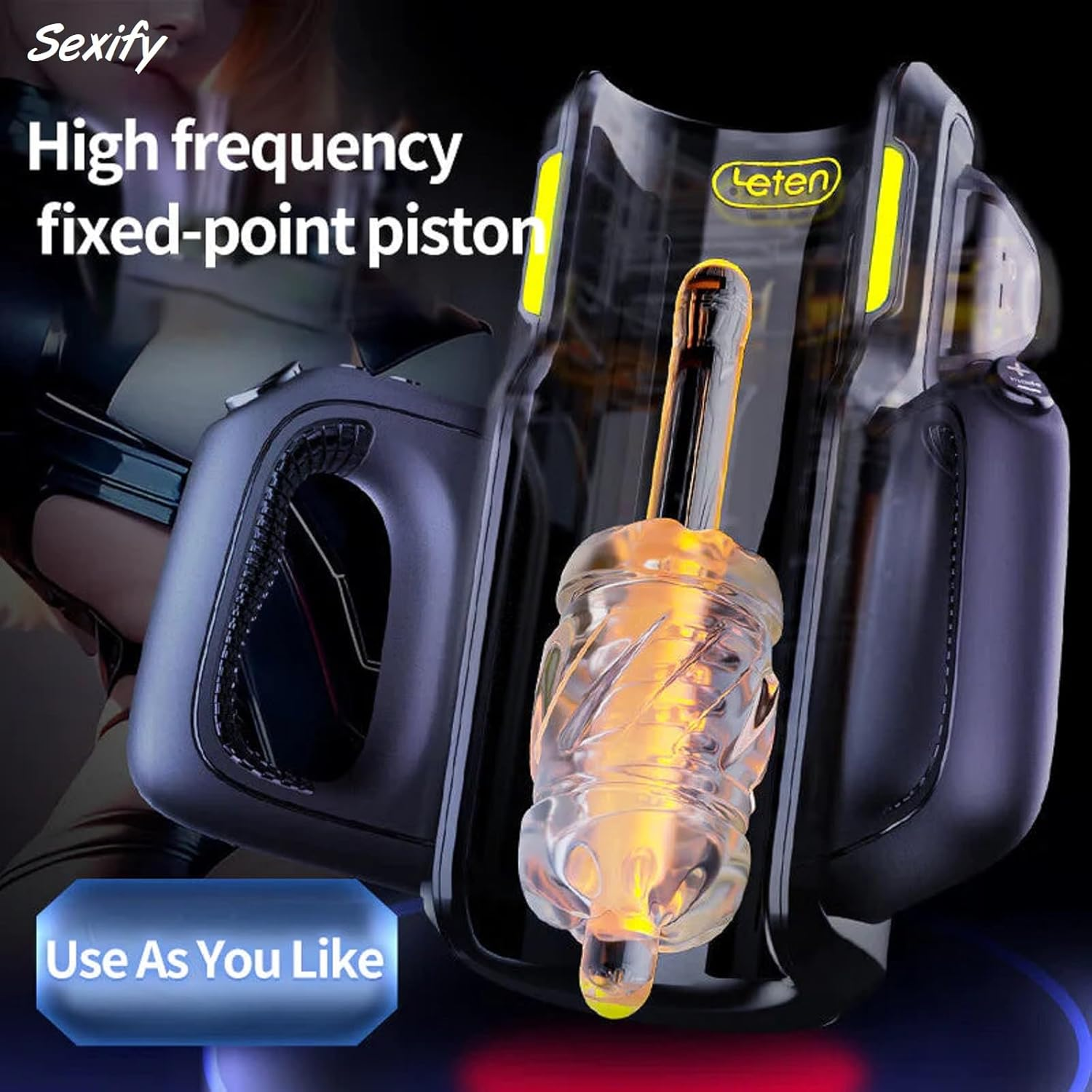 Automatic Telescopic Male Masturbator Pro Pussy Auto Thrusting Stroker Mens Adult Sex Toy image number 3