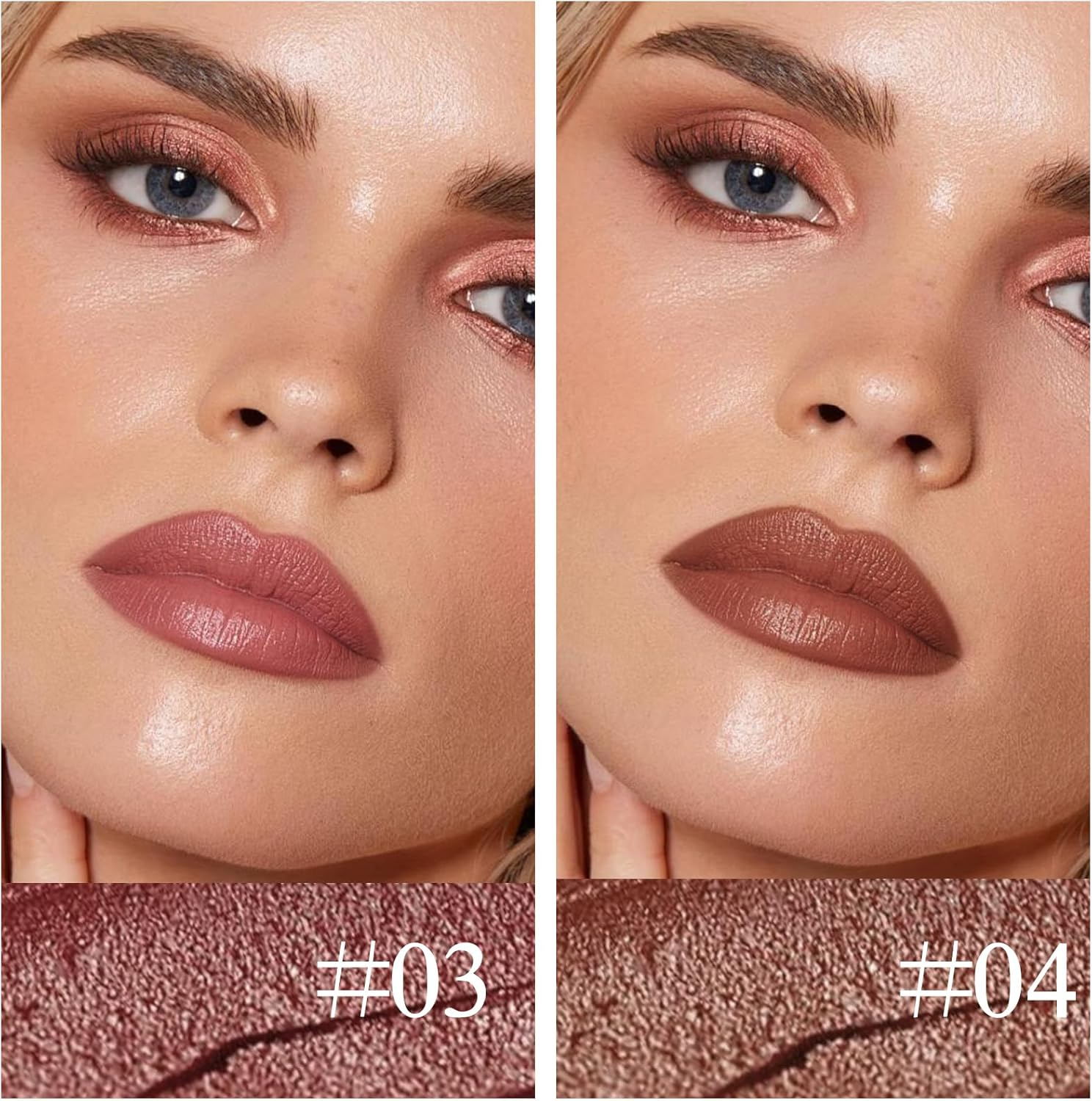 Matte Lip Liner Pencil,Highly Pigmented Retractable Lip Crayon,All Day Wear Nude Lipstick with Sharpener,Waterproof Brown Lipliner image number 1