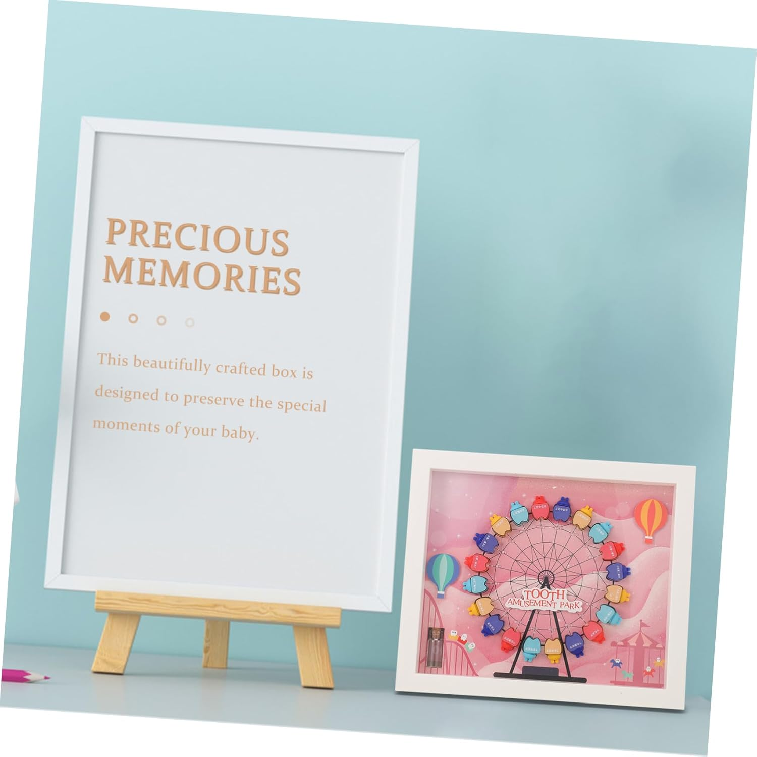 SHOWERORO Tooth Box Keepsake for Boys Decorative Newborn Tooth Storage Present for Cherishing Milestones Durable Design image number 5