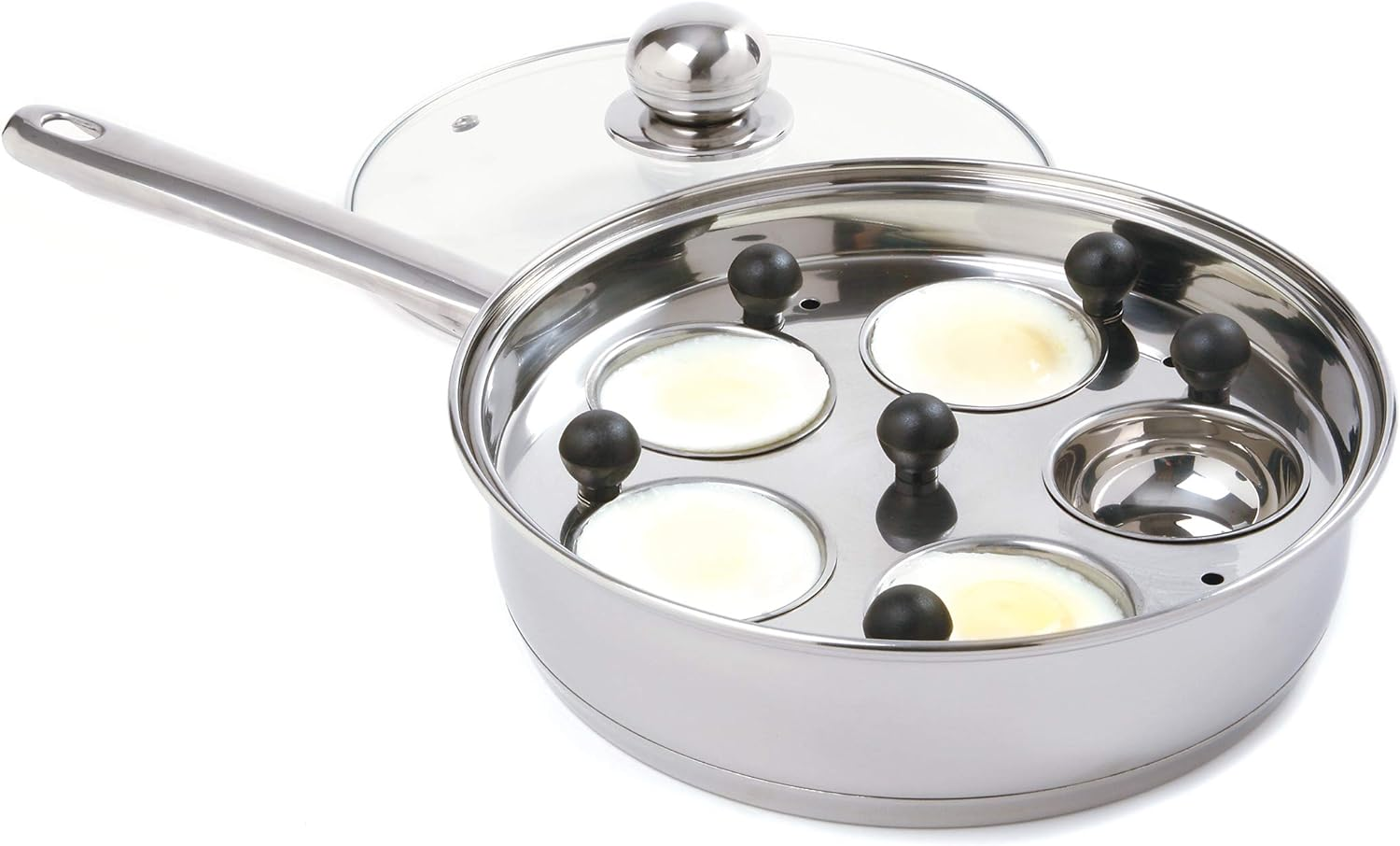 Norpro Stainless Steel 10 Inch Egg Poacher Skillet Set image number 4