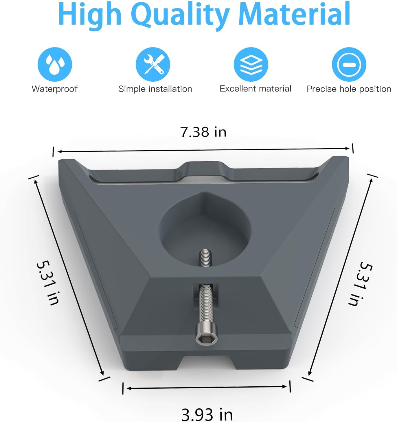 Pipe Adapter Mount for Starlink Roof Gen3 (Pole Sizes 0.83"-2")