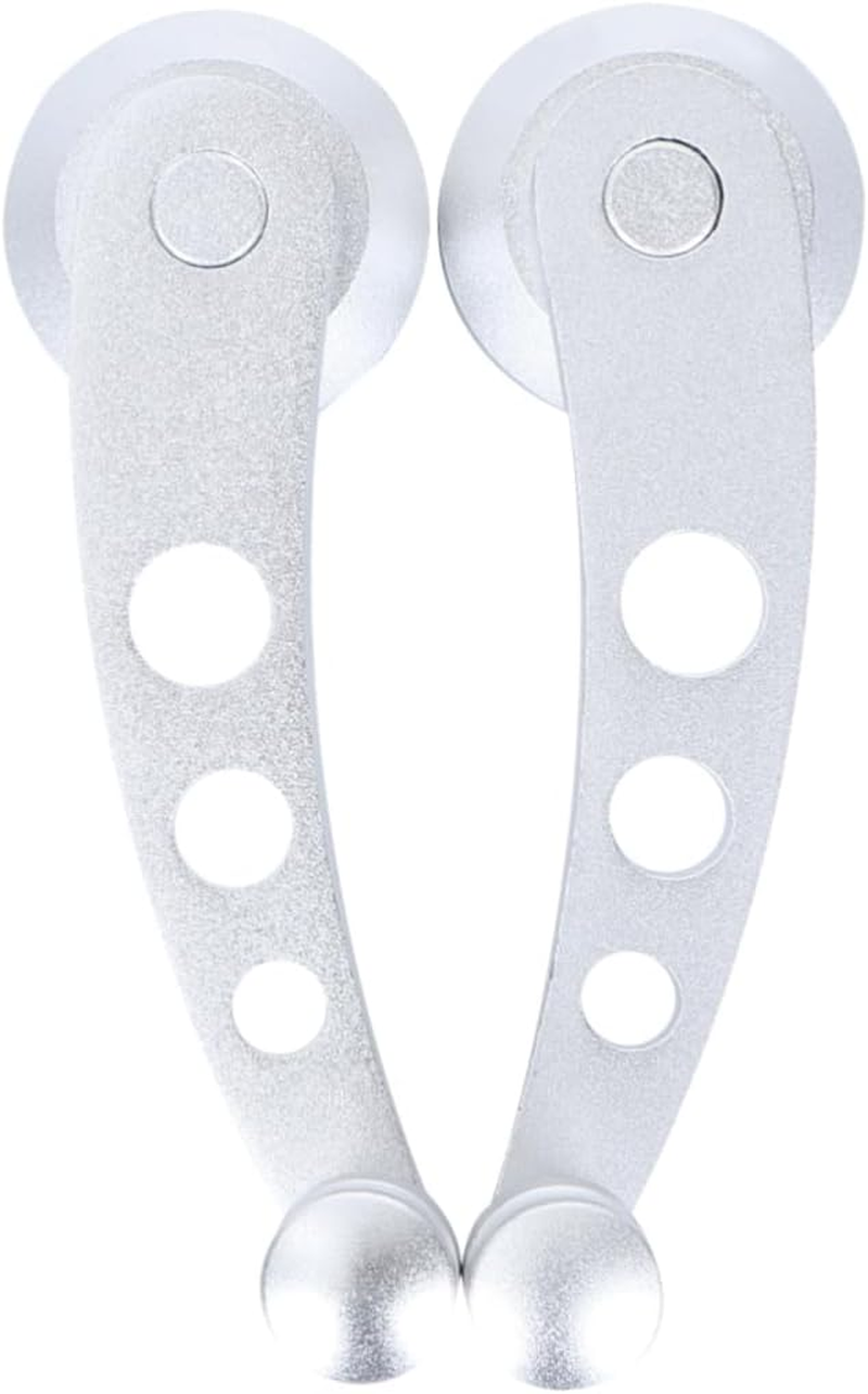 Mobestech Aluminum Car Window Crank Handle 2Pcs Replacement for Universal Fit Vehicle Door with Adapters