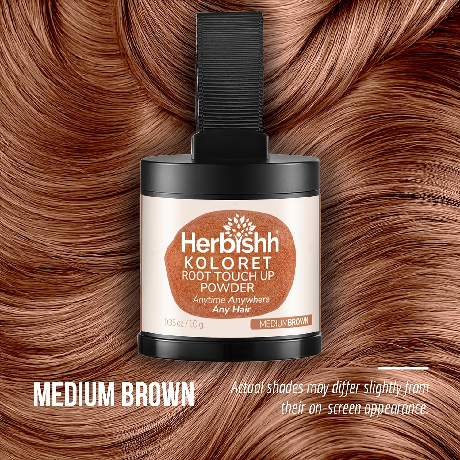 Koloret Root Touch up Powder&ndash; Medium Brown Powder for Women & Men, Instant Root Cover up for Gray Coverage, Hairline Concealer for Thinning Hair & Bald Spots, Water-Resistant & Smudge-Proof, 10G image number 4