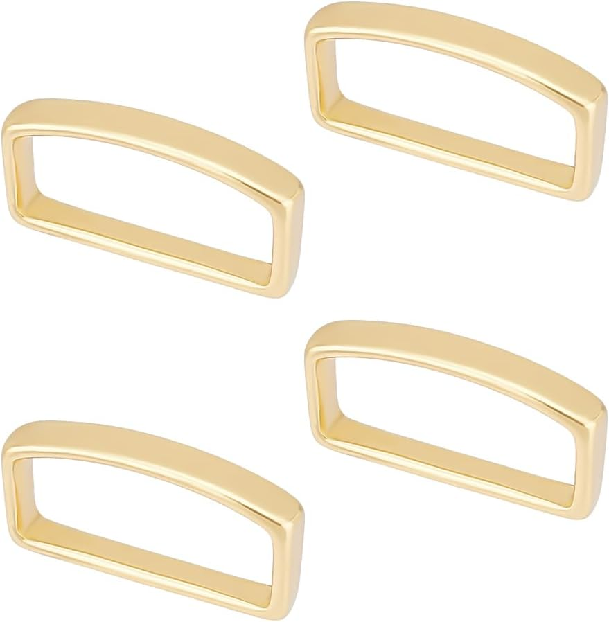 UNICRAFTALE Belt Loop Keeper Brass Belt Loop Real 14K Gold Plated Men'S Belt Buckle Belt Keeper image number 4