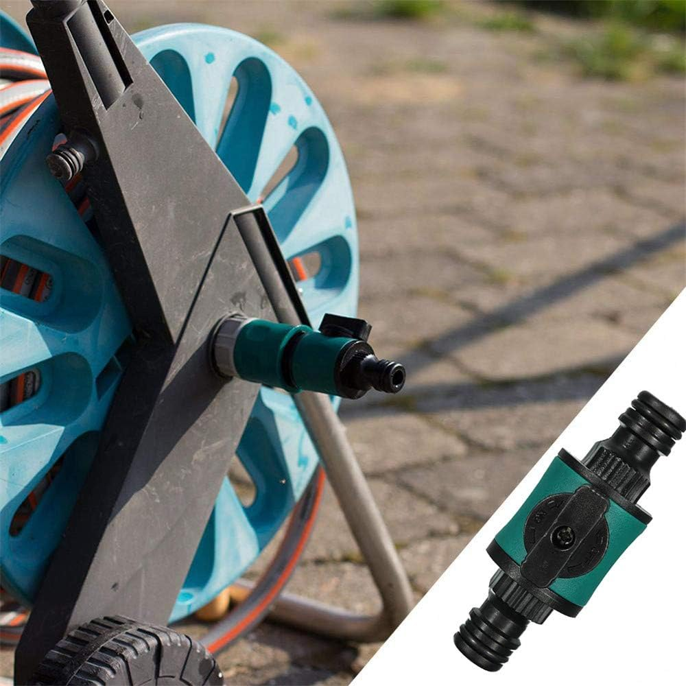 TF Quick-Release In-Line Shut-Off Valve for Garden Hose Pipe Shut-Off Garden Hose Water Pipe ABS Green Nonslip Valve image number 4