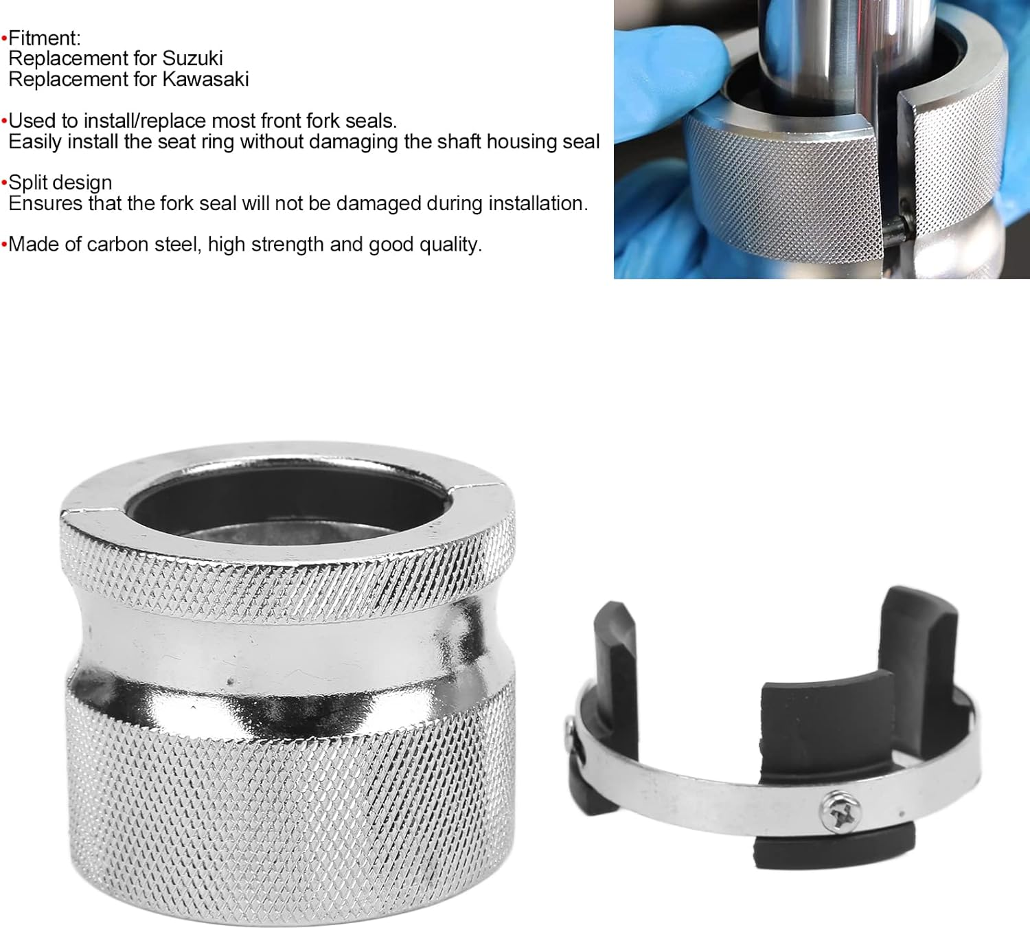Motorcycle Fork Seal Driver Tool 39-50Mm Fork Seal Driver, Adjustable Metal Fork Seal Installer Driver for Most Front Forks image number 4