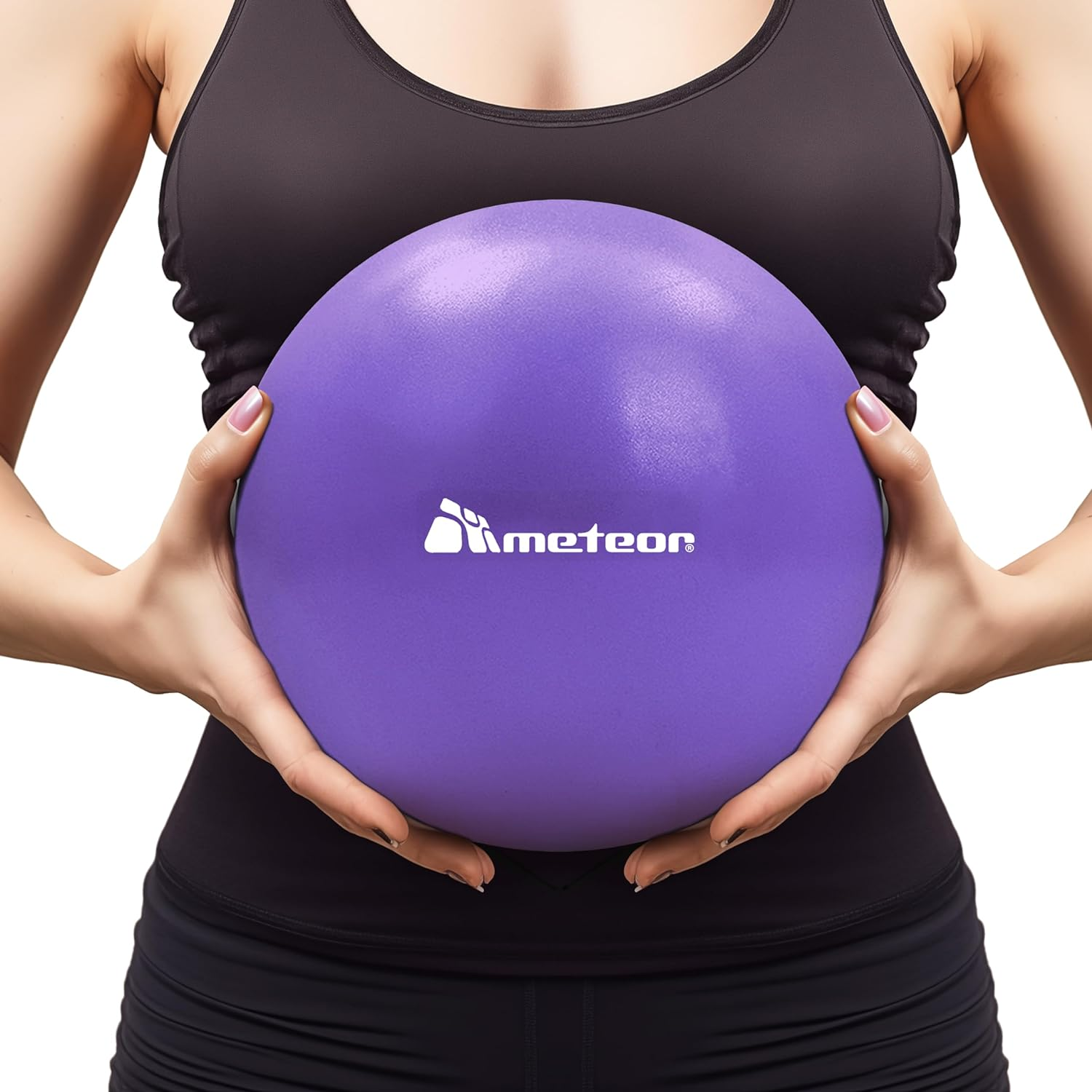 Meteor 2Pcs Mini Pilates Ball (25Cm) - Small Swiss Ball, Exercise Ball, Fitness Ball, Barre Ball - Ideal for Yoga, Pilates, Therapy & Relaxation image number 6