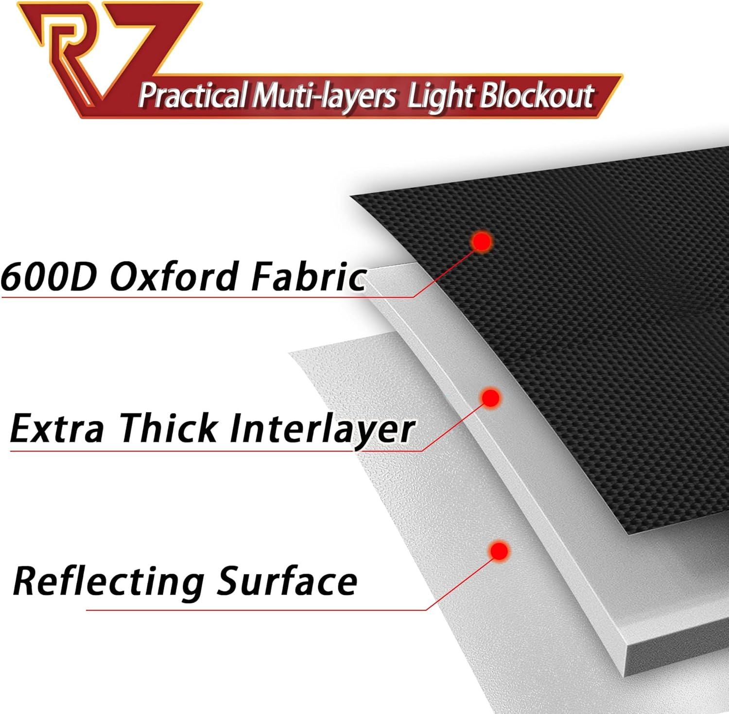 RV Murts RV Door Window Shade, 64 X 40Cm Magnetic Foldable Camper Door Window Insulation Cover UV Reflection, Privacy Protection Travel Trailers Sun Blackout, Velcro Waterproof Thickened Oxford Fabric image number 4