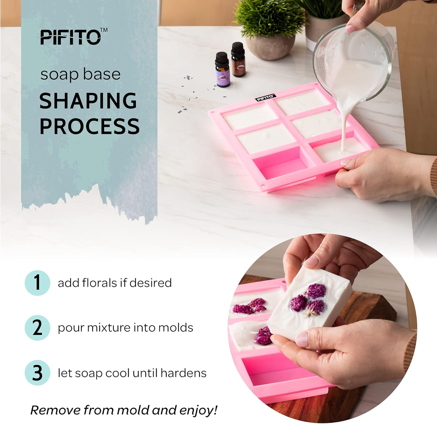 Pifito Premium Goats Milk Melt and Pour Soap Base (5 Lb) - Natural Vegetable Glycerin Base - Excellent Hand Soap Base Making Supplies