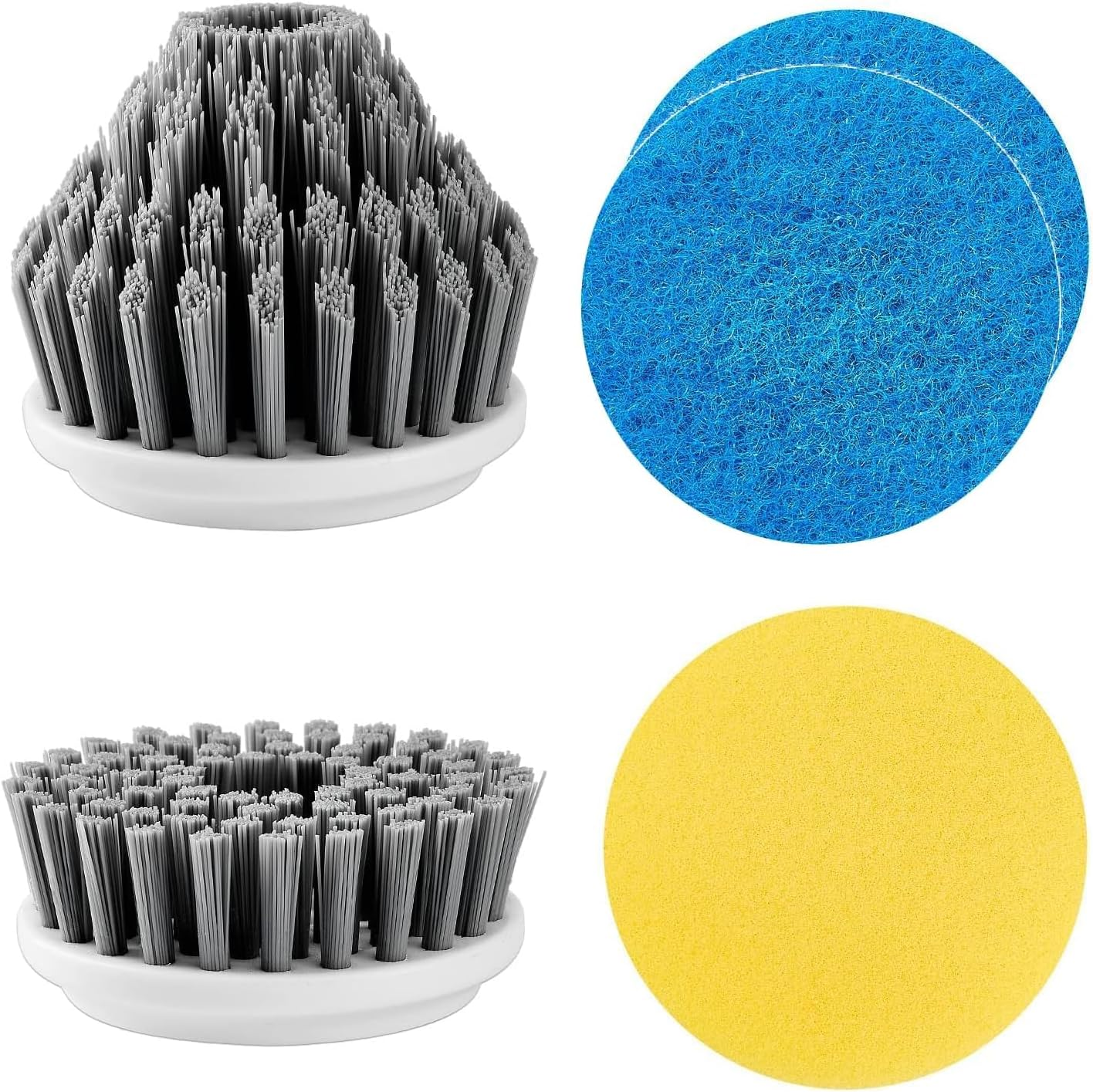 GRUTTI Replacement Brush Heads Kit 5Pcs for Electric Spin Scrubber, Cleaning Brush Heads for Cleaning for Bathtub, Floor, Tile, Window image number 1