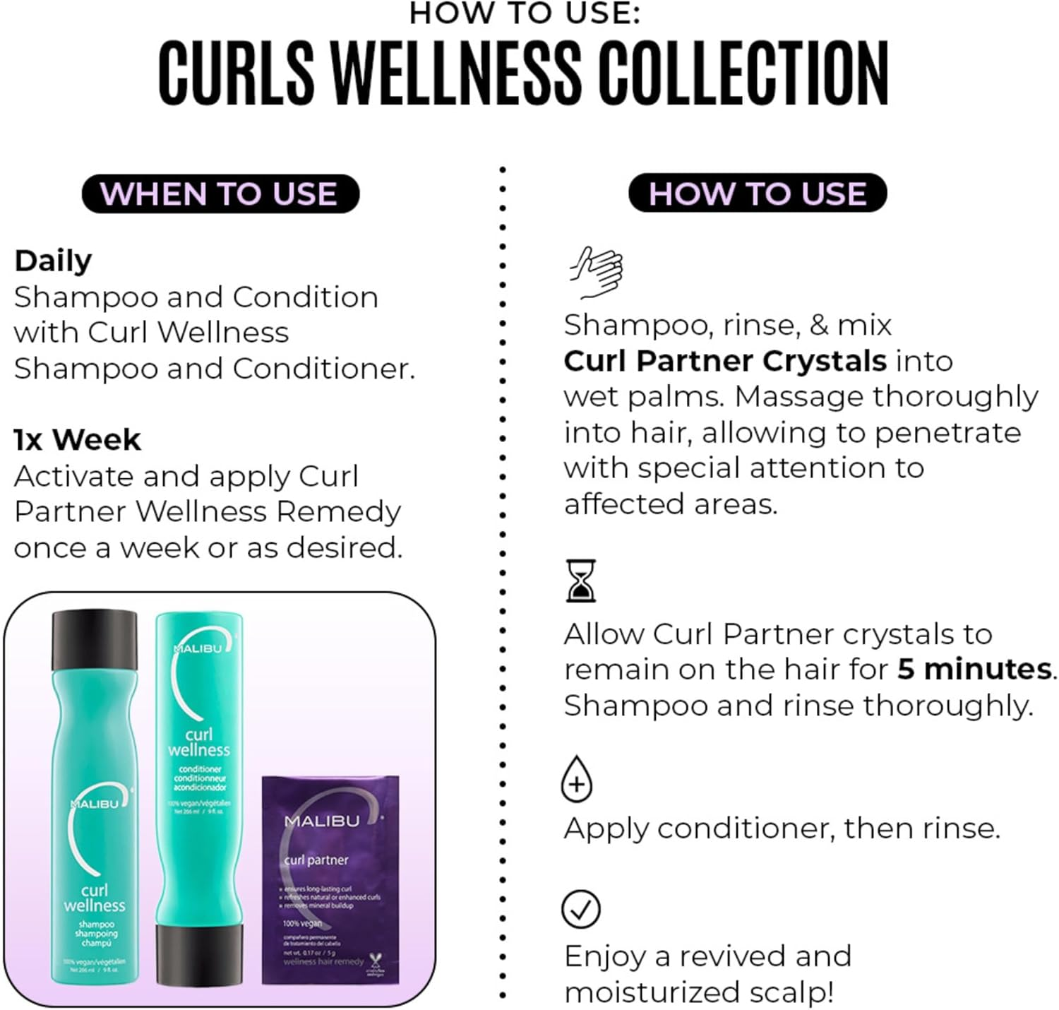 Malibu C Curl Partner Wellness Remedy, 0.17 Oz. image number 2