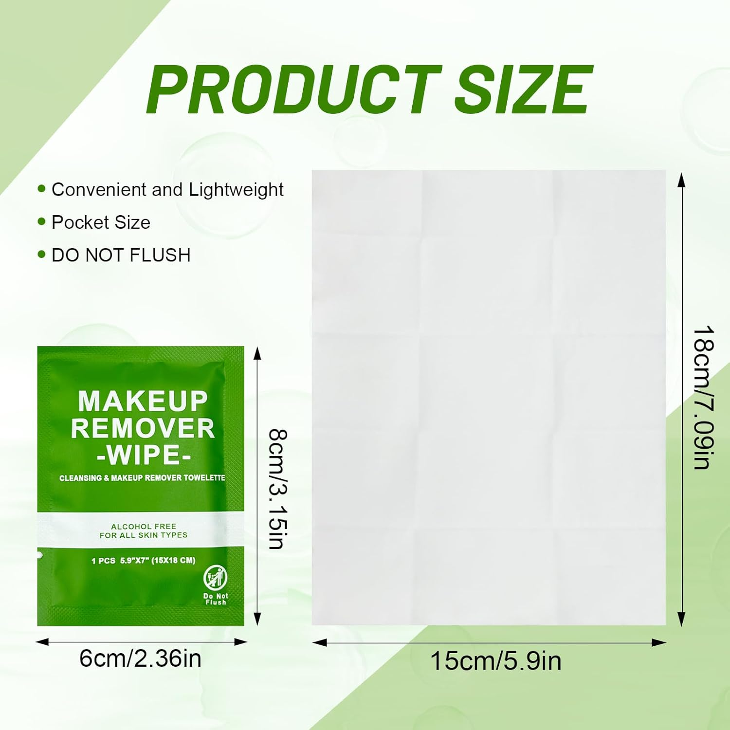 50 Count Makeup Remover Wipes Bulk Individually Wrapped, Travel Towelette Makeup Remover Individual Gentle Cleansing for Face Mascara Lipstick Remove Makeup image number 4