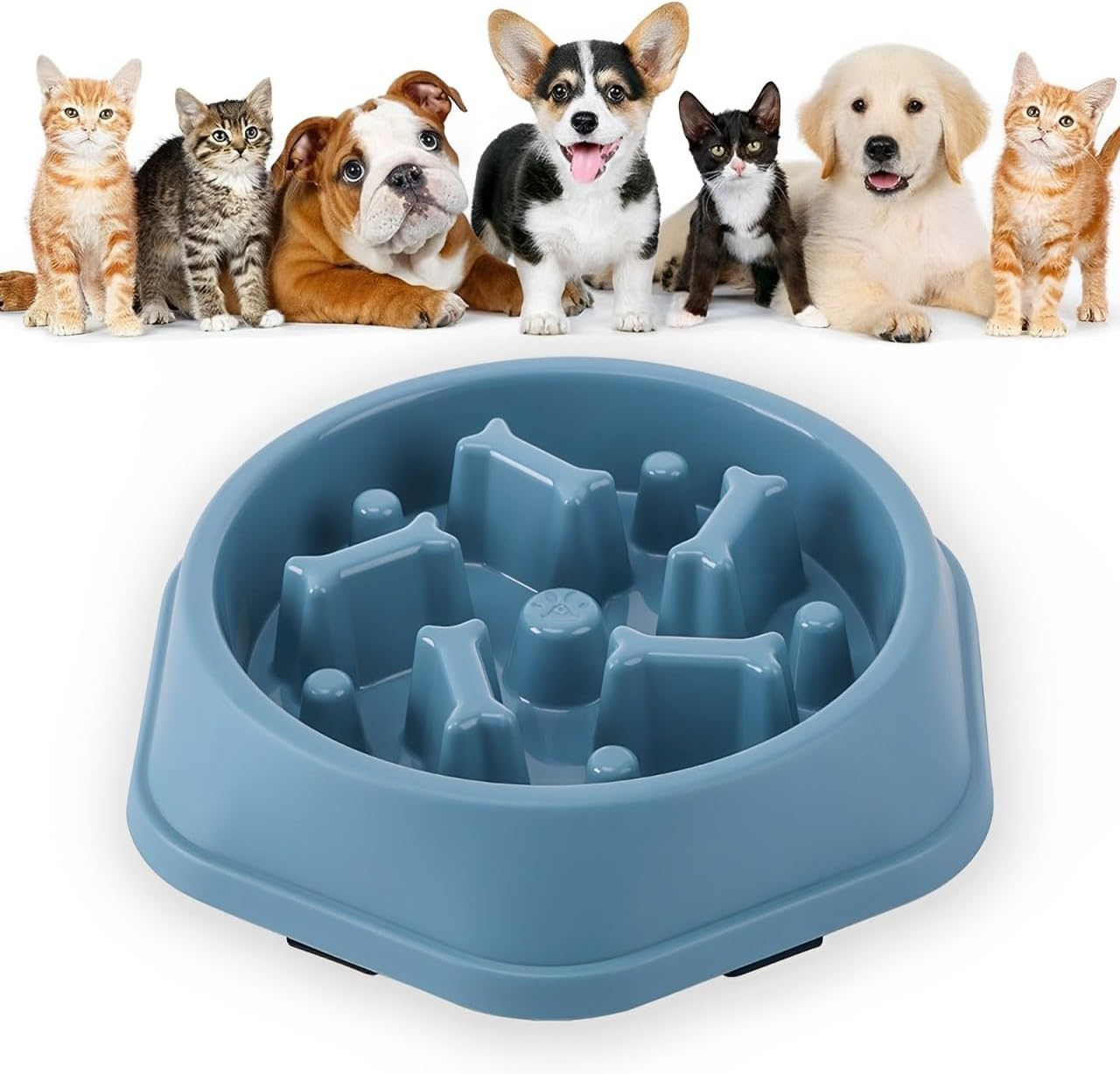 Anti-Slinging Bowl for Dogs, Sling Bowl Dogs, Slow Feeder Dog, anti Sling Bowl for Dogs, anti Slinging Bowls for Dogs, anti Slinging Bowl, Cat (Blue) image number 6