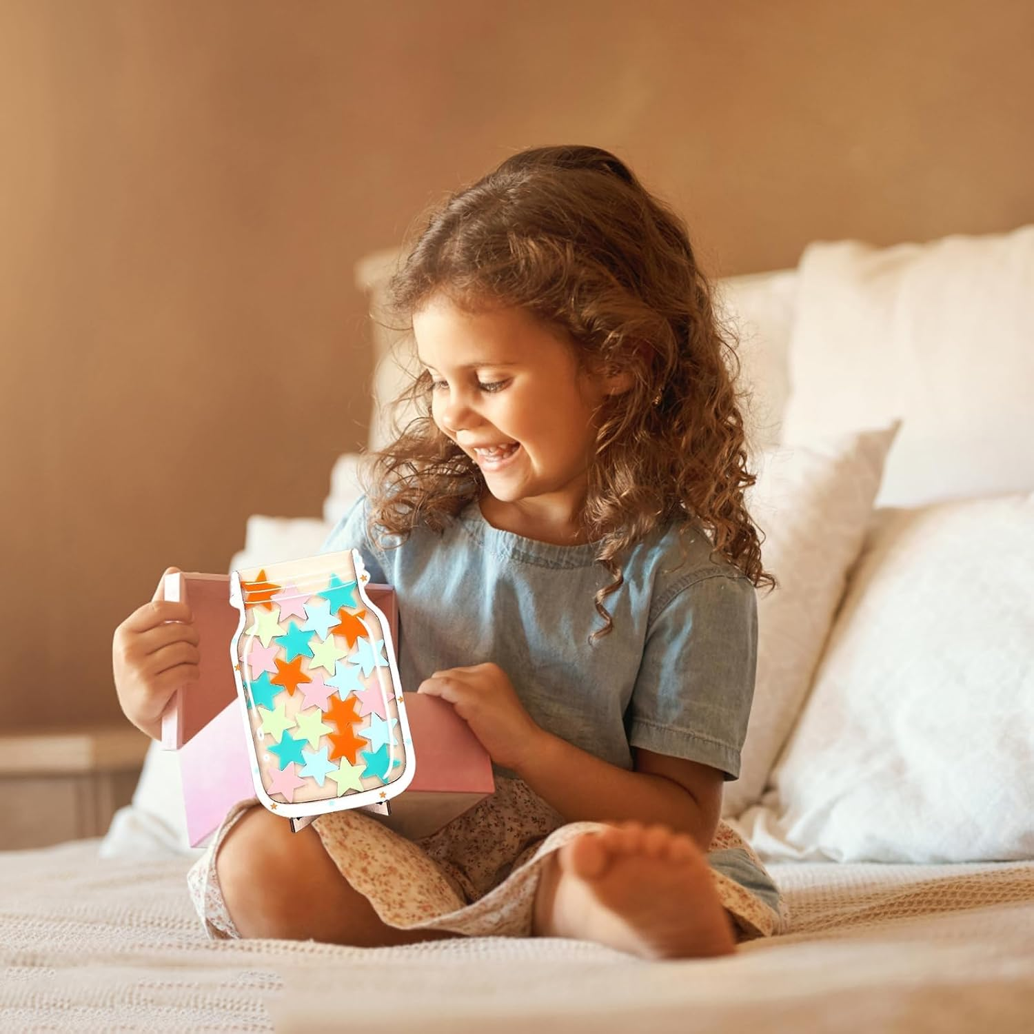 Reward Jar with Stars, Incentive Jar for Behavior, Star Collect Jar Reward System for Classroom, Teacher & Parent Use image number 5