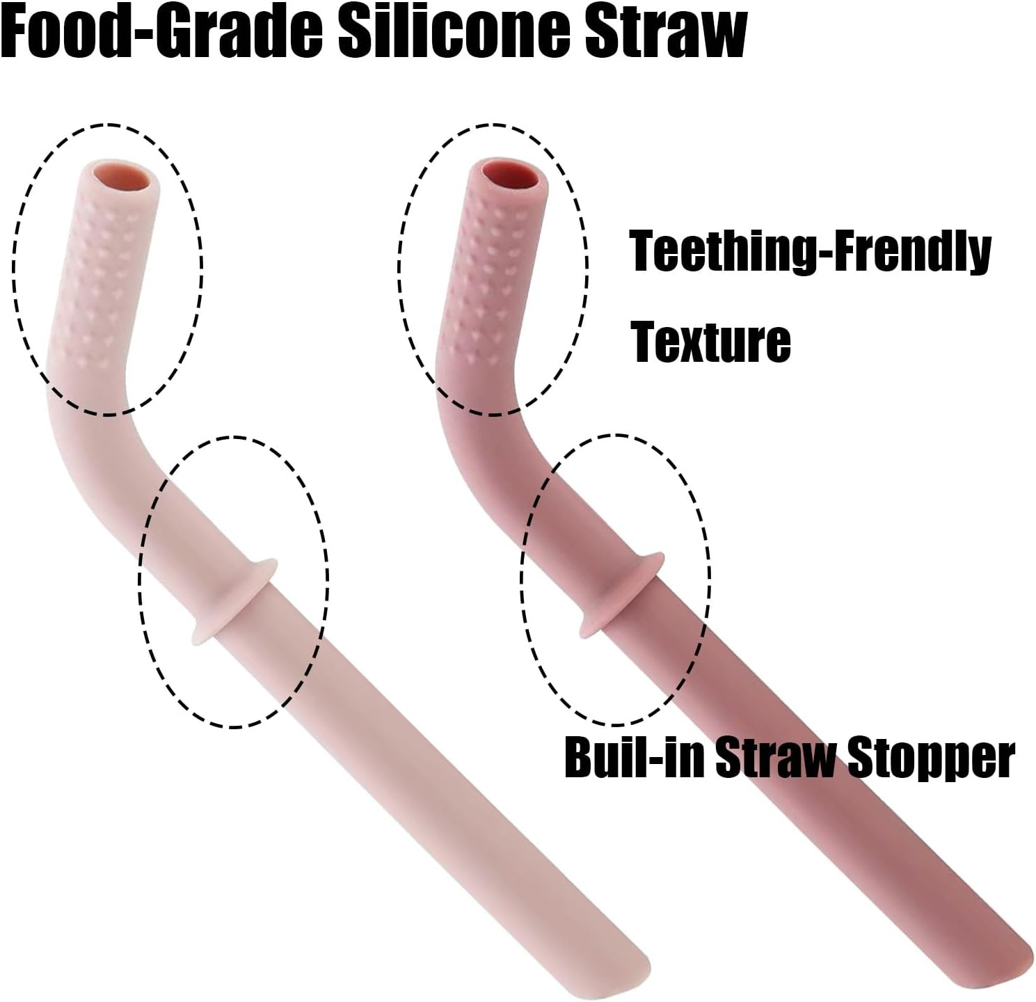 Pandaear Stainless Steel Baby Feeding Set | 2 Divided Suction Plates, 2 Spill-Proof Straw Cups with Silicone Sleeves, 2 Forks & 2 Spoons | Toddler Utensils for Baby Led Weaning, Bpa-Free