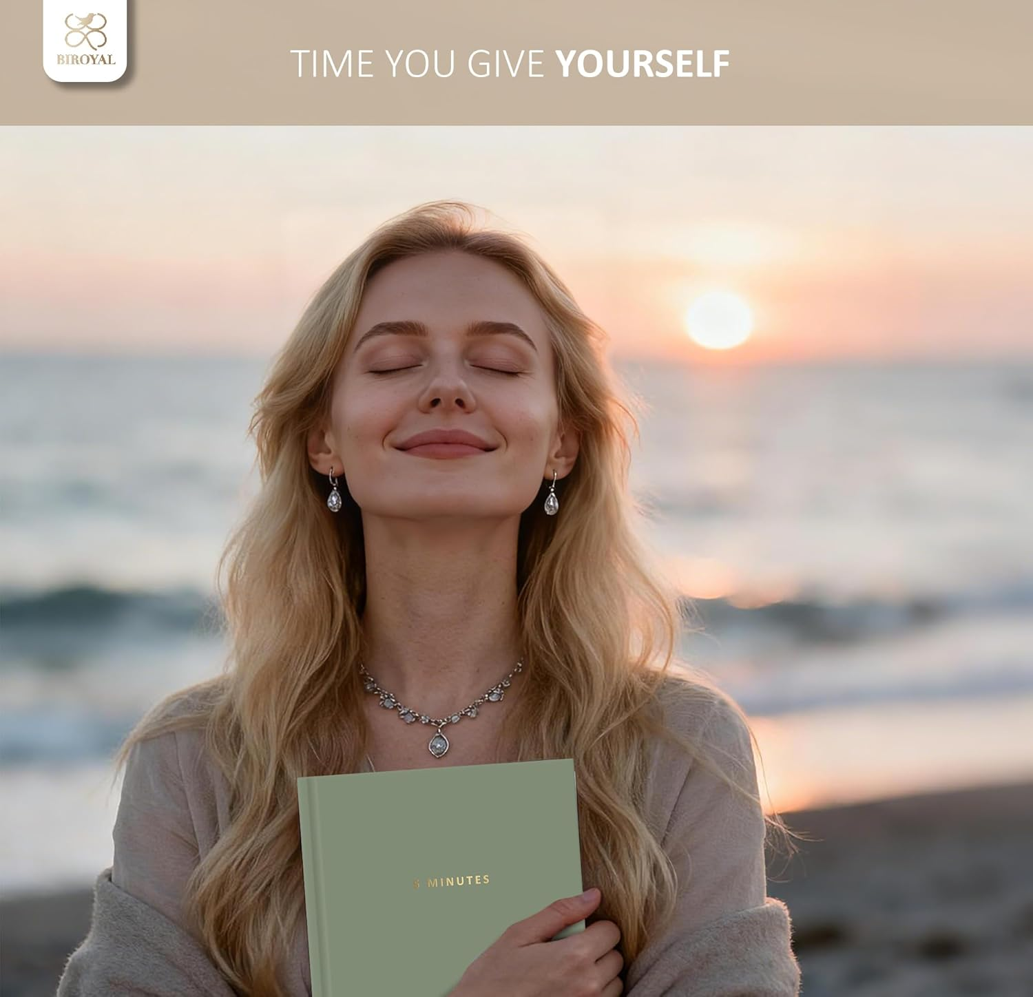 Gratitude Journal for Women - 20 Weeks Undated Five Minutes Daily Journal to Inspire a Happier for More Self Care - 5 Minute Grateful Diary for More Motivation, Mental Health & Reflection - Deep Calm Green image number 2