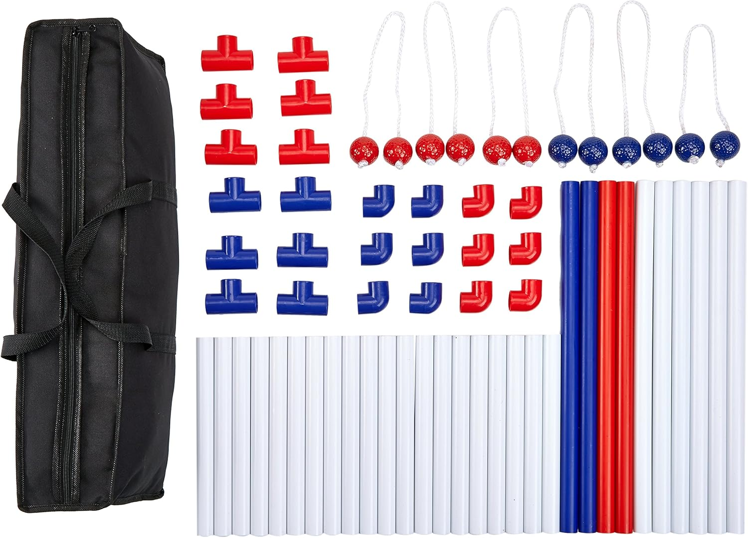 Amazon Basics Ladder Toss Outdoor Lawn Game Set with Soft Carrying Case, 2 Count, Full Size, Blue,Red, 55.88 X 66.04 X 96.52 CM image number 5