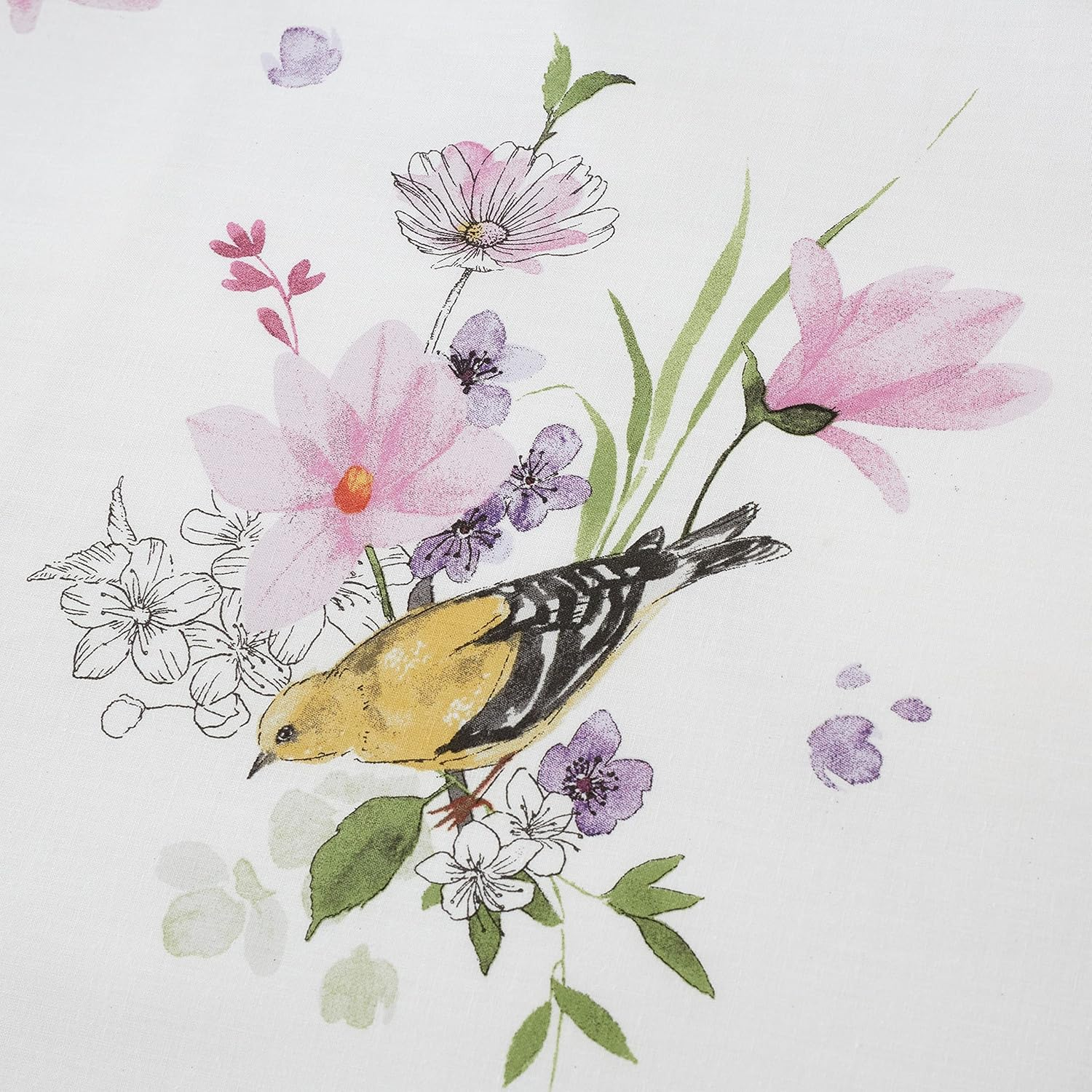 Catherine Lansfield Bedding Songbird Double Duvet Cover Set with Pillowcases Pink image number 3