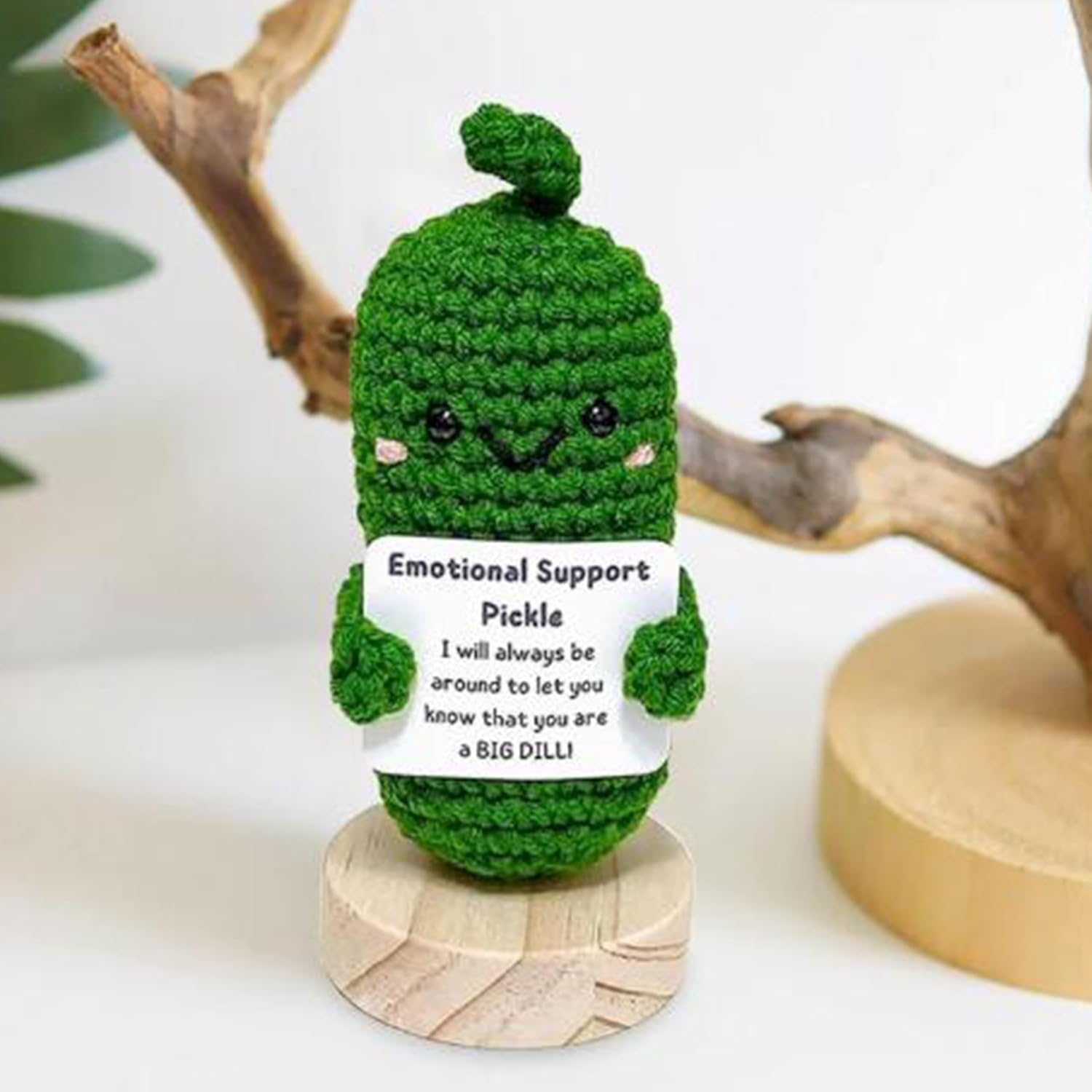 Get Well Soon Gift Set: Positive Message in a Bottle with Funny Knitted Cucumber & Card - Thoughtful Self-Care Gifts for Women & Men after Surgery or Cancer - Feel Better Gifts in Cozy Wool image number 4