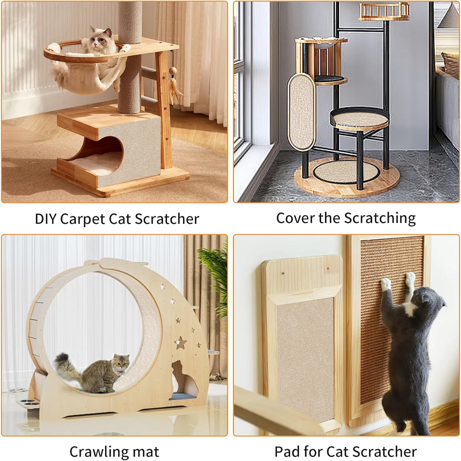 Self-Adhesive Cat Scratching Mat, Scratch Protection Sofa Cat, Scratching Board Scratching Mat Wall, Cat Scratching Mat, Cat Scratching Boards, DIY Climbing Cat Scratcher, Scratch Wall Furniture image number 3