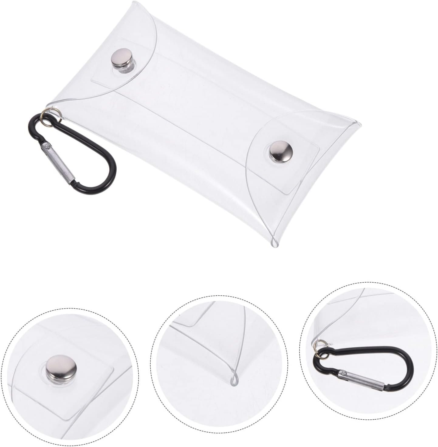 SHERCHPRY 4Pcs Coin Purse See through Keys Bag for Women Small Change Purse Hanging Hook for Travel Toiletries image number 4