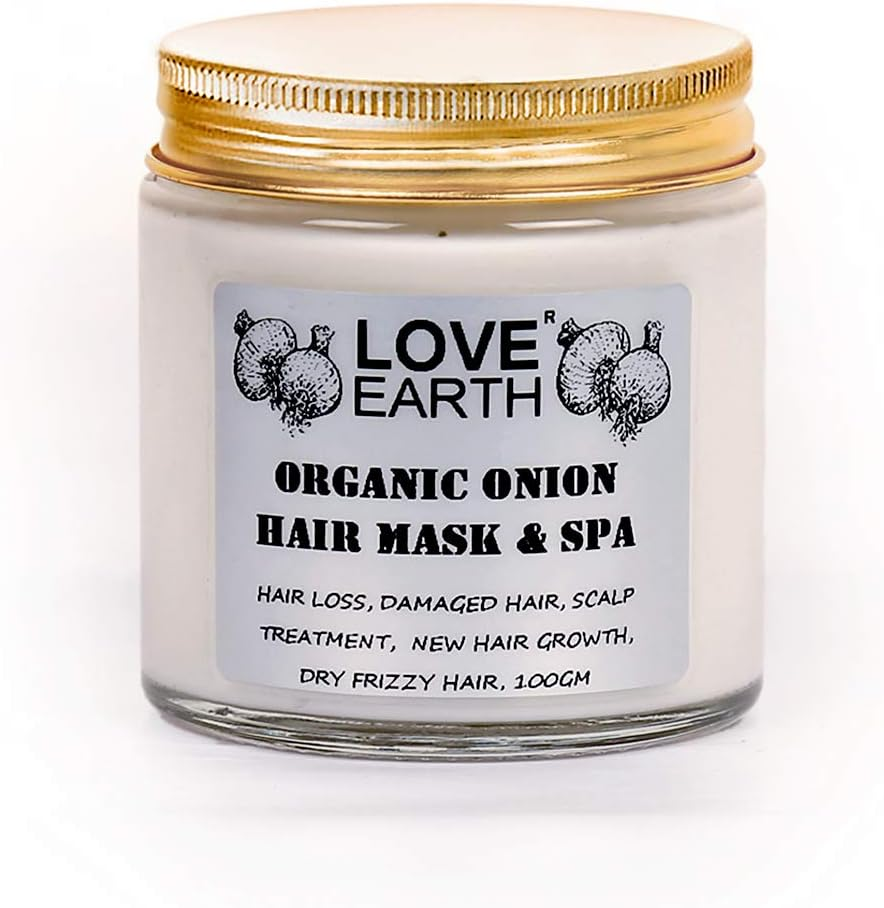 Love Earth Organic Onion Hair Mask and Spa with Onion Extract for Smooth and Frizz Free Hair 100Gm image number 5