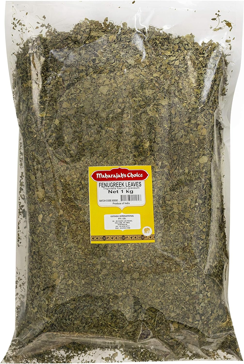 Maharajah'S Choice Fenugreek Leaves, 10 X 15 G