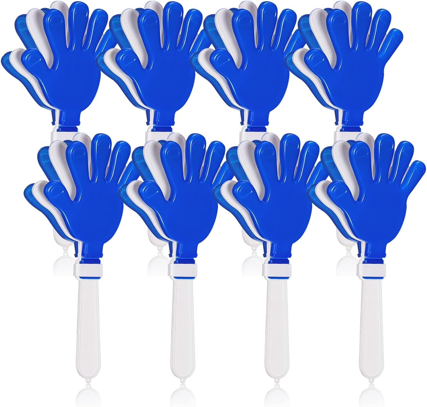 8Pcs Jumbo 7.5 Inch Hand Clappers Noise Makers Giant Large Plastic Noisemakers for Sporting Event Ball Dance Fiesta Birthday Game Accessories Party Supplies (Red)