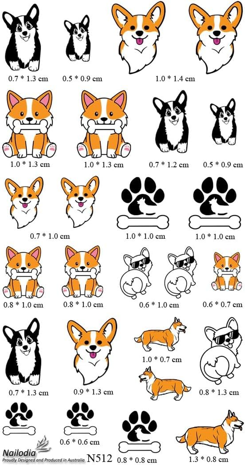 Corgi Dog Puppy Nail Art Decal Sticker image number 2