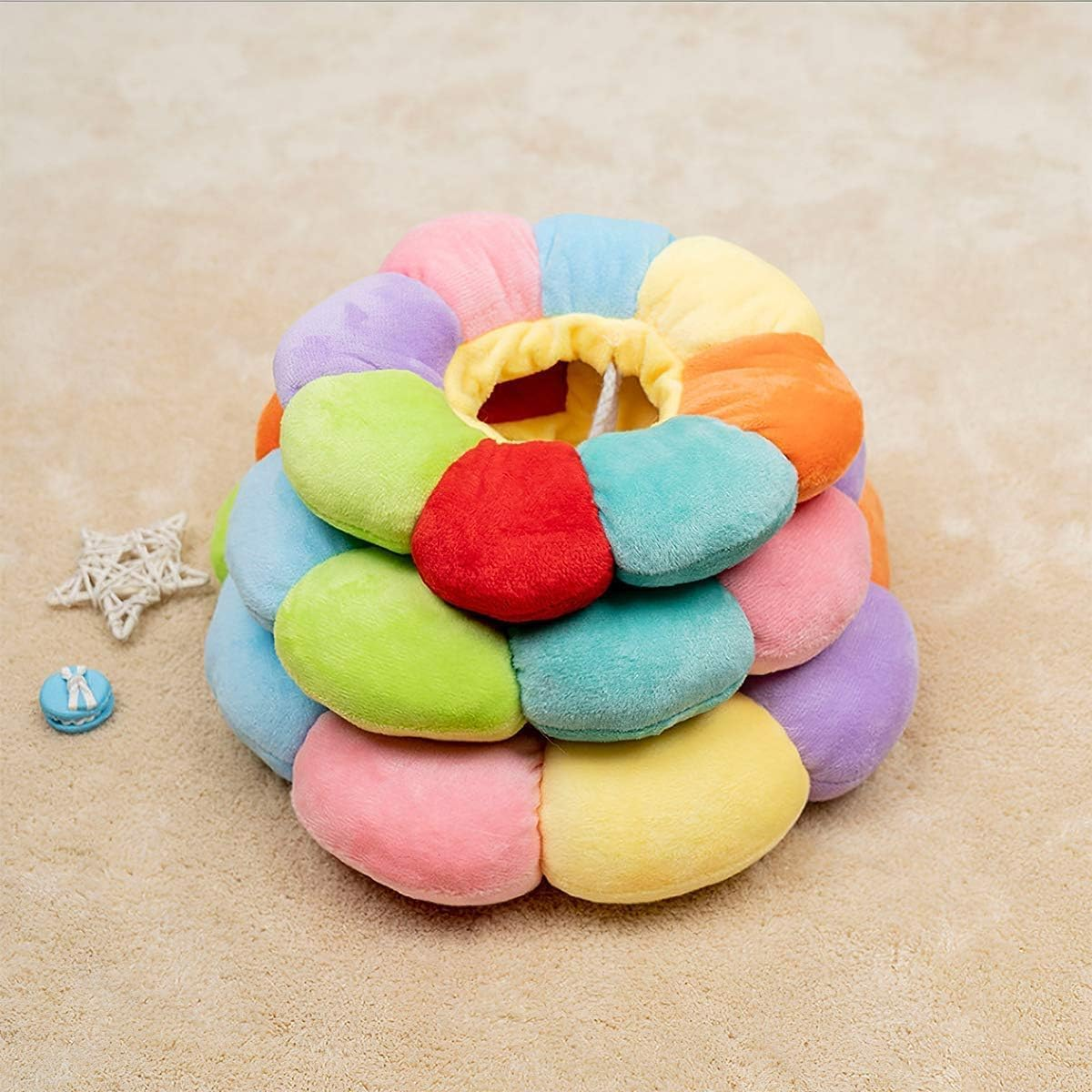 Weyeena Cat Small Dog Recovery Collar, Cute Neck Cone after Surgery, Adjustable Pet E Wound Healing Protective Surgery Elizabethan Collars for (Multicolour, M) image number 5