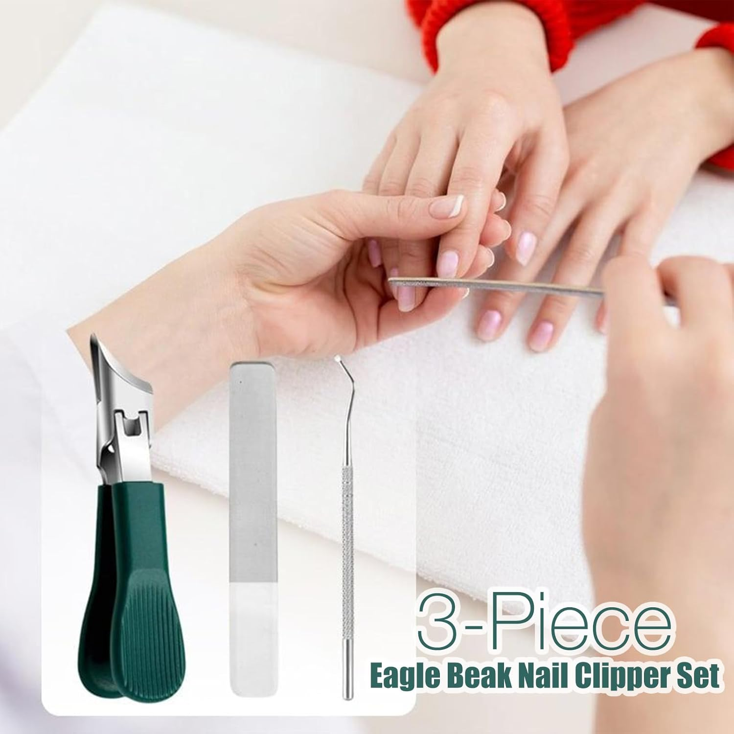 Angled Nail Clippers - Anti-Splash Nail Care Kit,Professional Fingernail Trimmer, Multifunctional Toenail Clip for Home Manicure, Travel Grooming image number 2