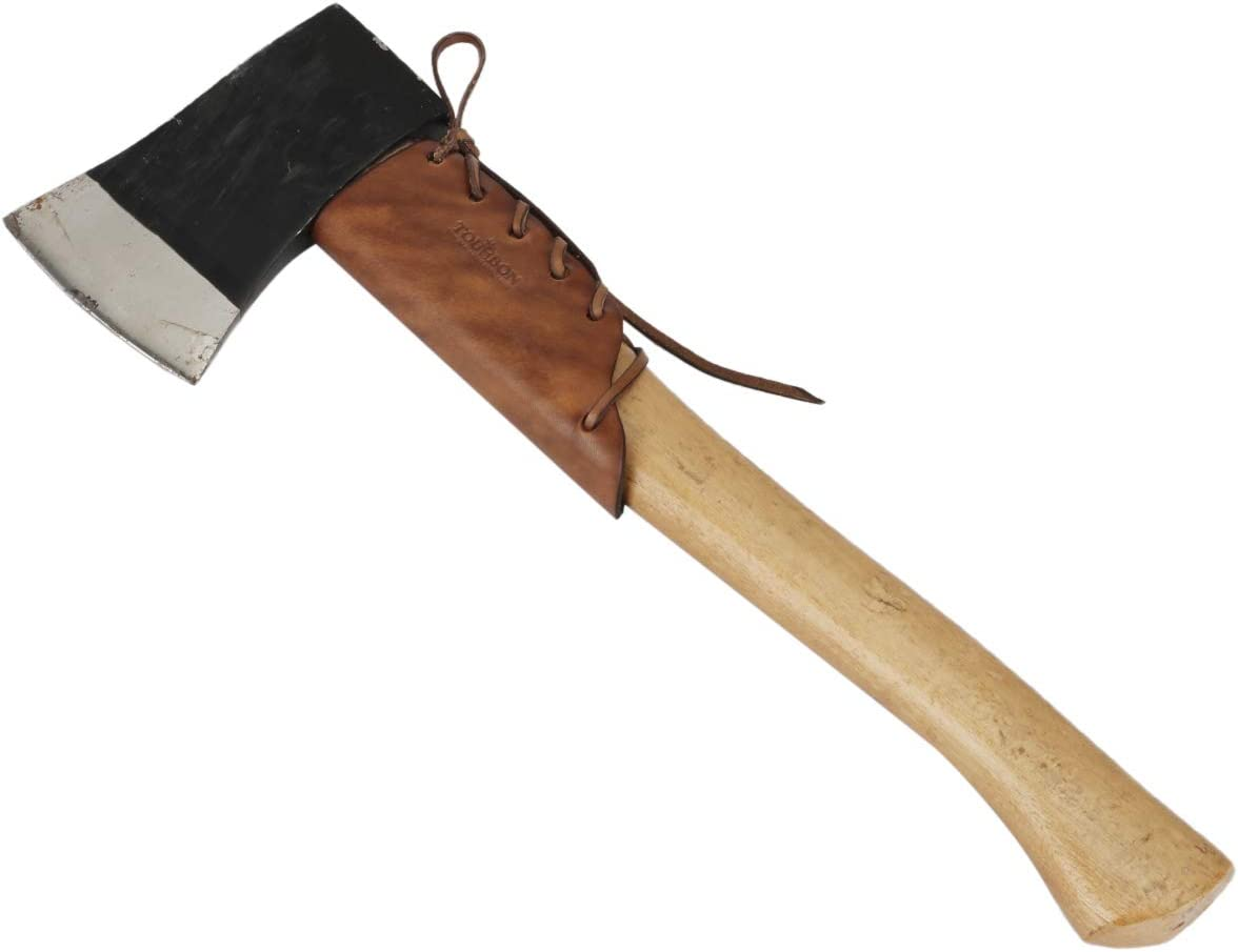 TOURBON Leather Axe Handle Protection Covers - Vintage Brown image number 4