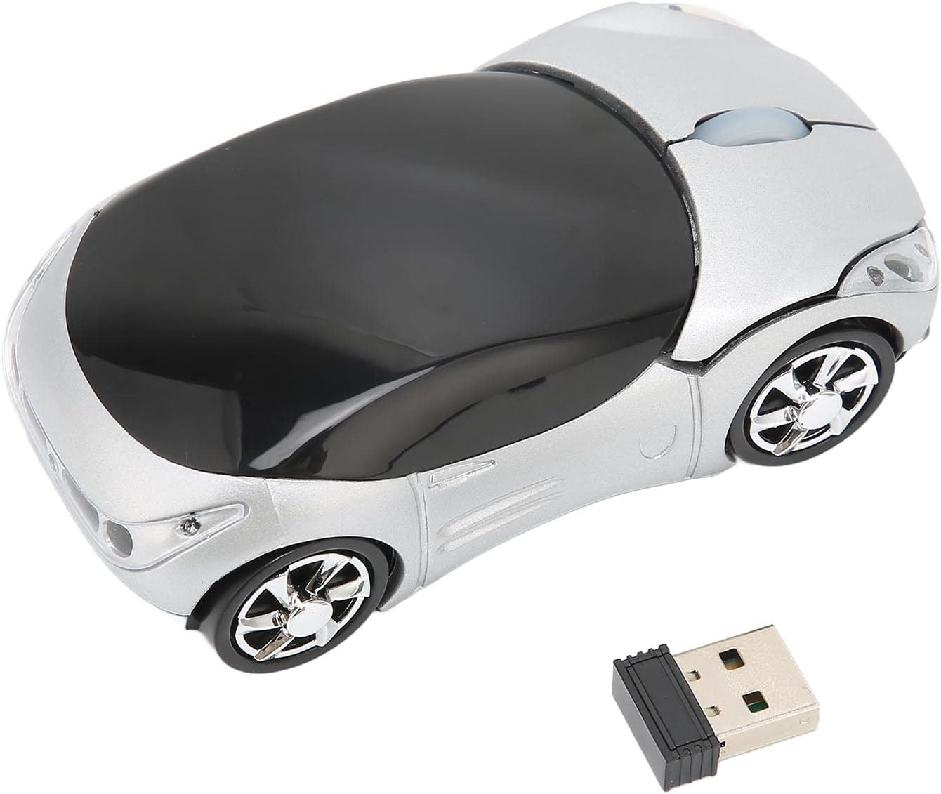 2.4Ghz Wireless Car Mouse, 3D Sports Car Computer Mouse with LED Headlights, Ergonomic Optical Mice for PC, Computer, Laptop, Tablet image number 6