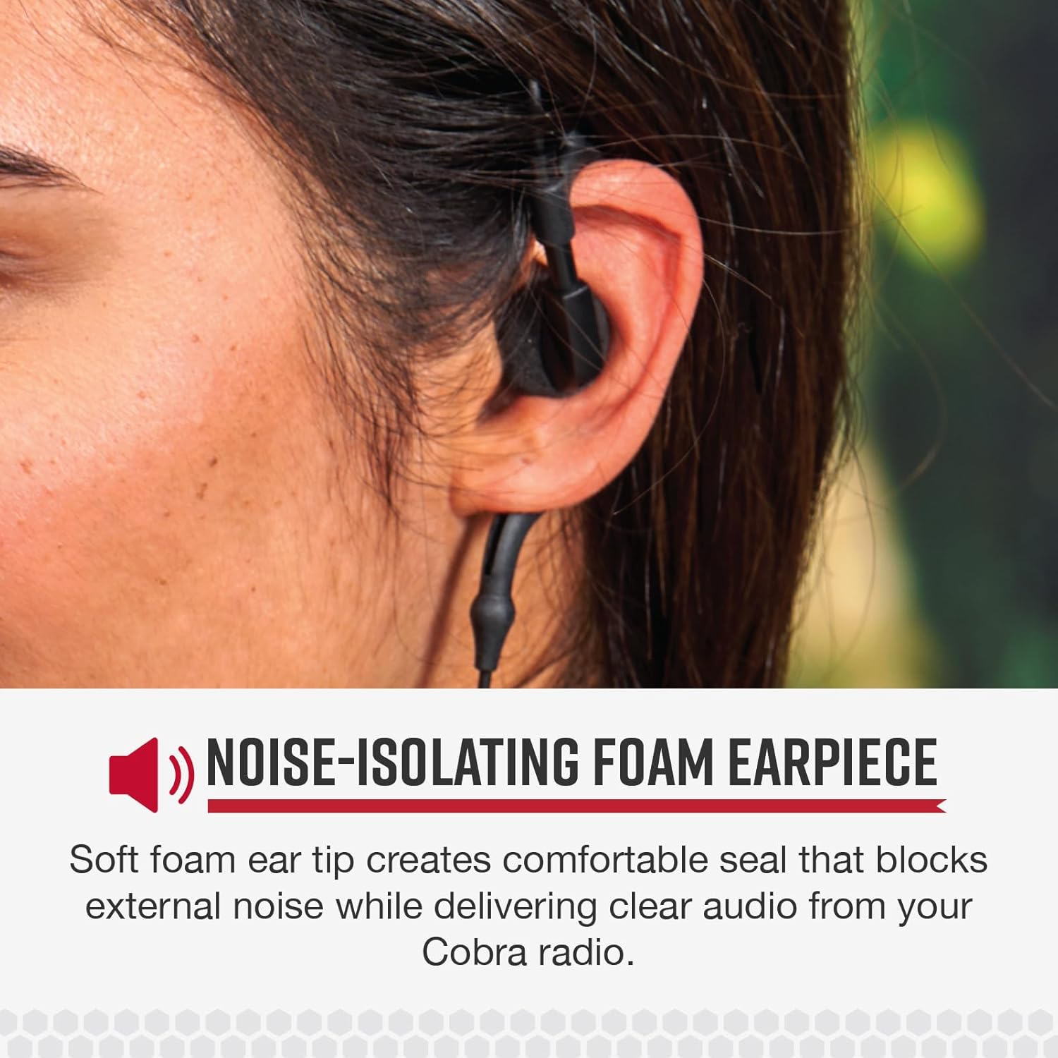 Cobra 2.5Mm C-Style In-Ear Headset with Foam Earpiece, Black image number 5