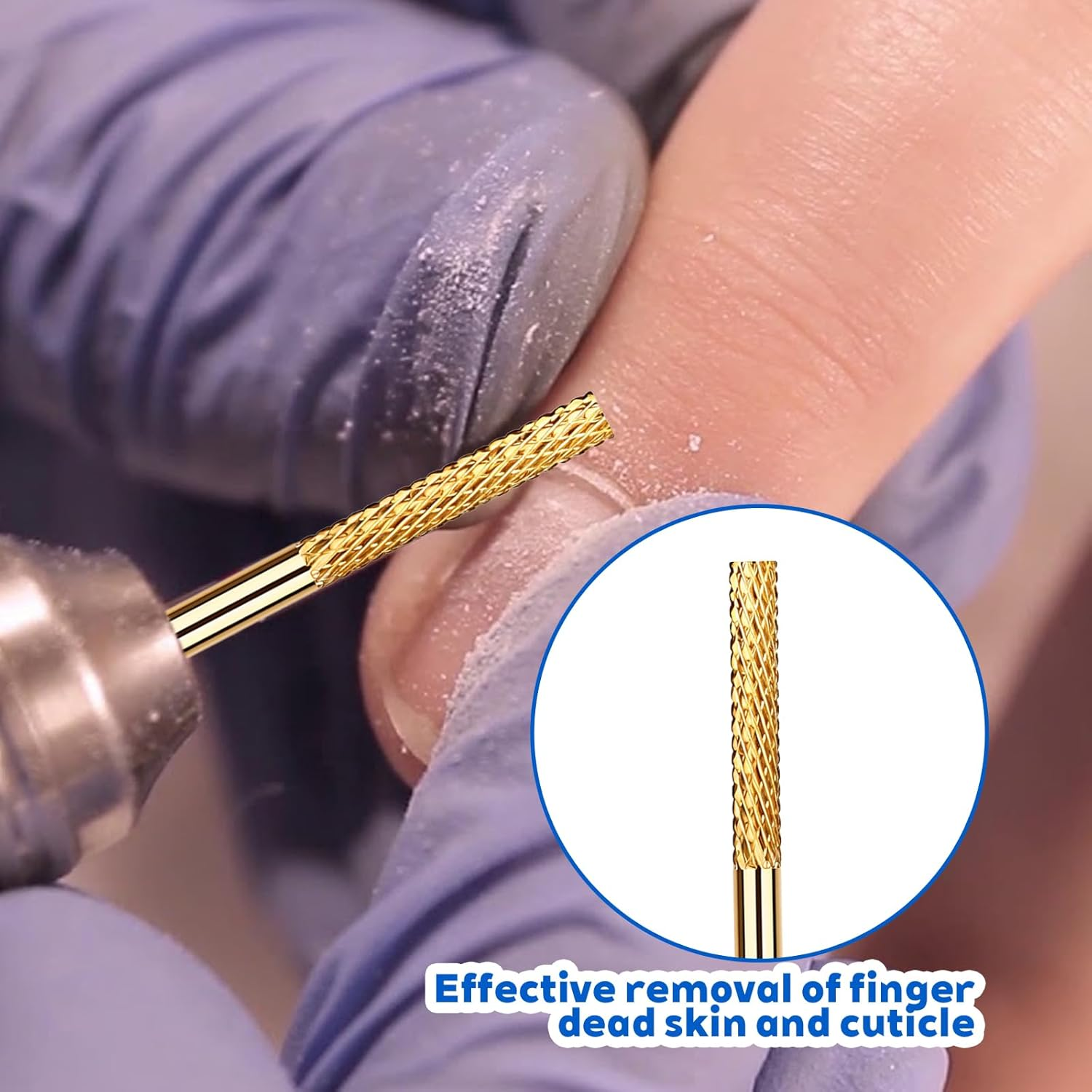 KFHENSOMR 4Pcs Cuticle Cleaner Bit Electric Nail Drill Bits Grit Carbide Cuticle Remover Bit Dead Skin Clean Pedicure Needle Bits for Electric Nail File Buffer Nails Drill image number 4