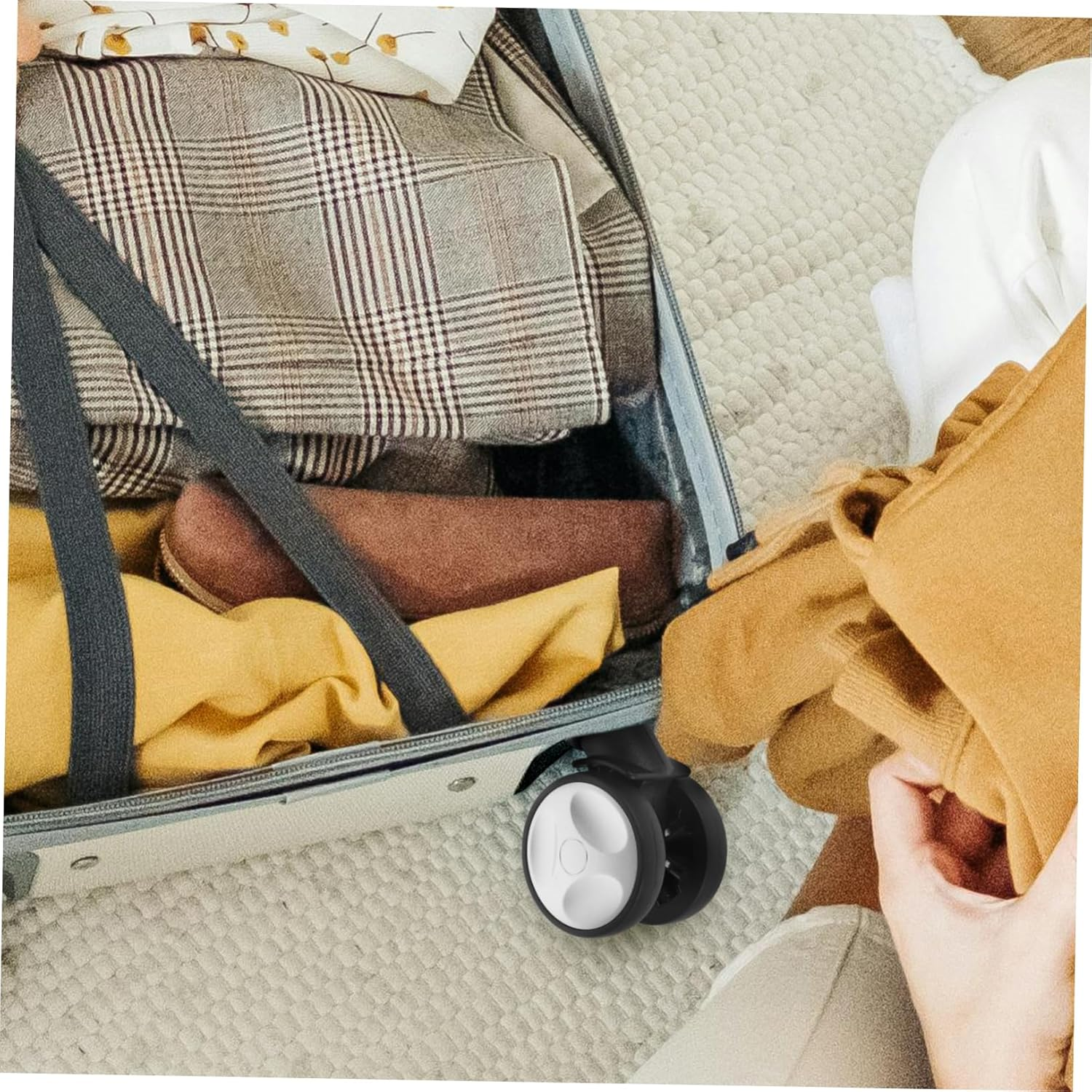 VALICLUD Suitcase Wheel Repair Replacement Plastic Luggage Swivel Wheel for Travel Luggage Replacement image number 2