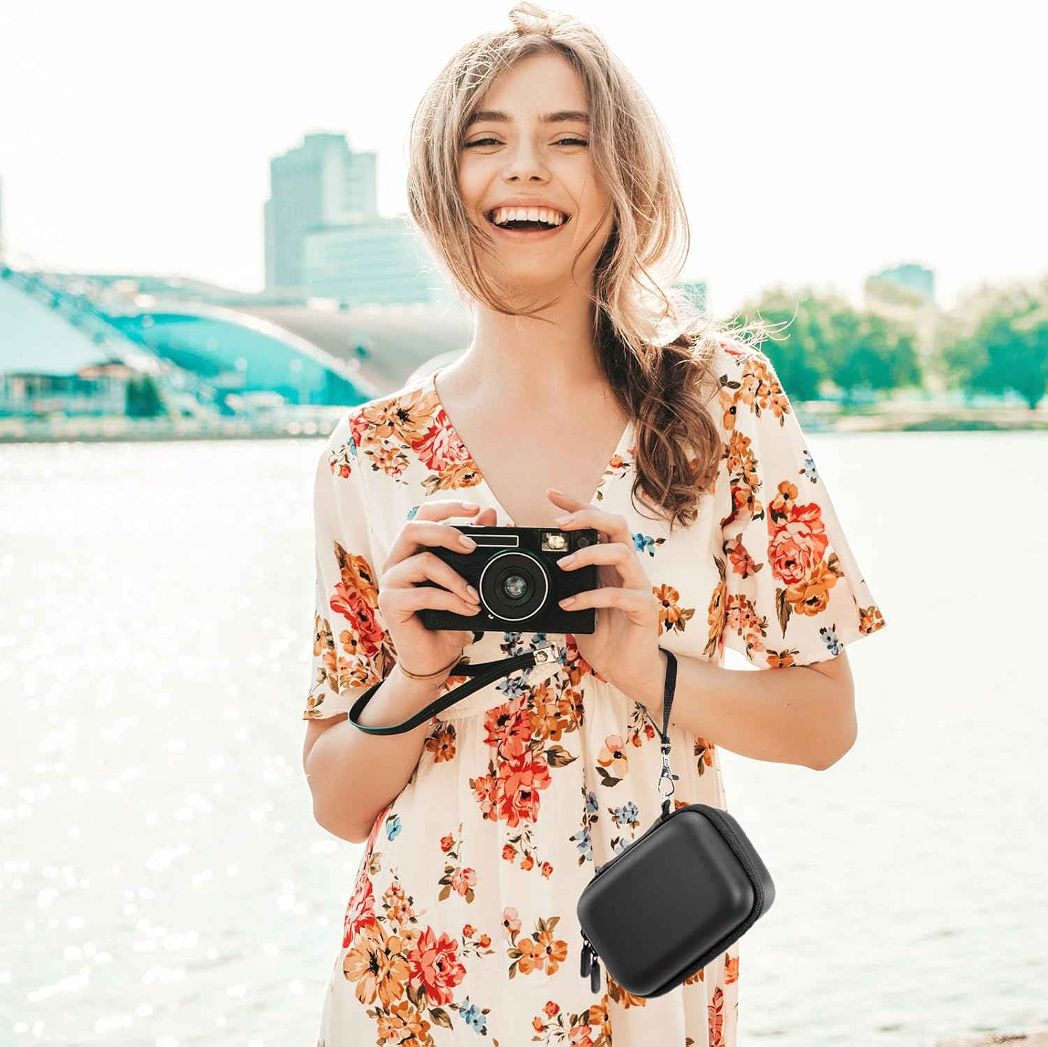 Procase Hard Shell Digital Camera Case for Canon G7X Mark III Mark II, Sony Cybershot, Powershot SX740, Ricoh GR III, Kodak Pixpro, Compact 4K Vlogging Small Cameras Travel Carrying Storage Bag -Black - Black image number 2