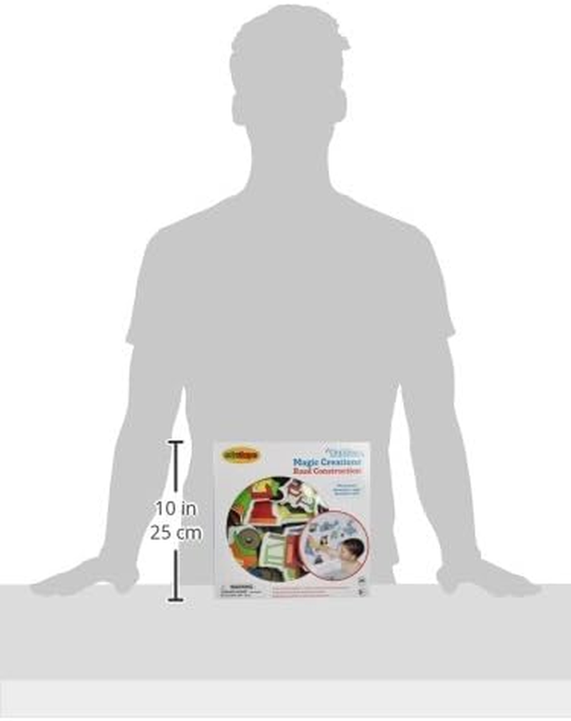 Edushape Magic Creations, Road Construction - Baby Bath Foam Toys Foam Stickers - Stick-On Removable Baby Foam Bath Toys for Toddlers 1-3 - Imaginative Learning Bath Toys Foam Activity Play Set image number 6