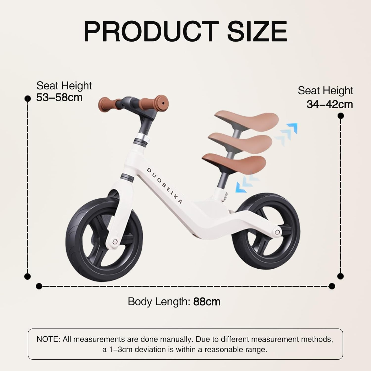 Toddler Balance Bike, 12" No Pedal Balance Bicycle for 2-7 Years Old Kids, Lightweight Sport Training Bike with Adjustable Handlebar and Seat, Steady Balancing, Gift Bike Toys for Boys Girls image number 6