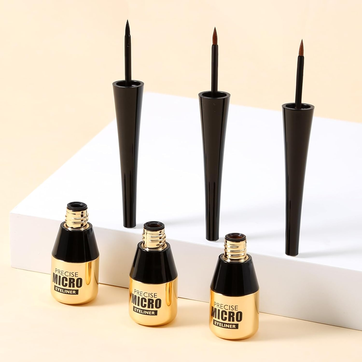 Boobeen Liquid Eyeliner Waterproof Liquid Liner, Matte Black & Brown, Precise Micro Tip Eyeliner Applicator, Longwear Liner for Bold Looks - 02 image number 5