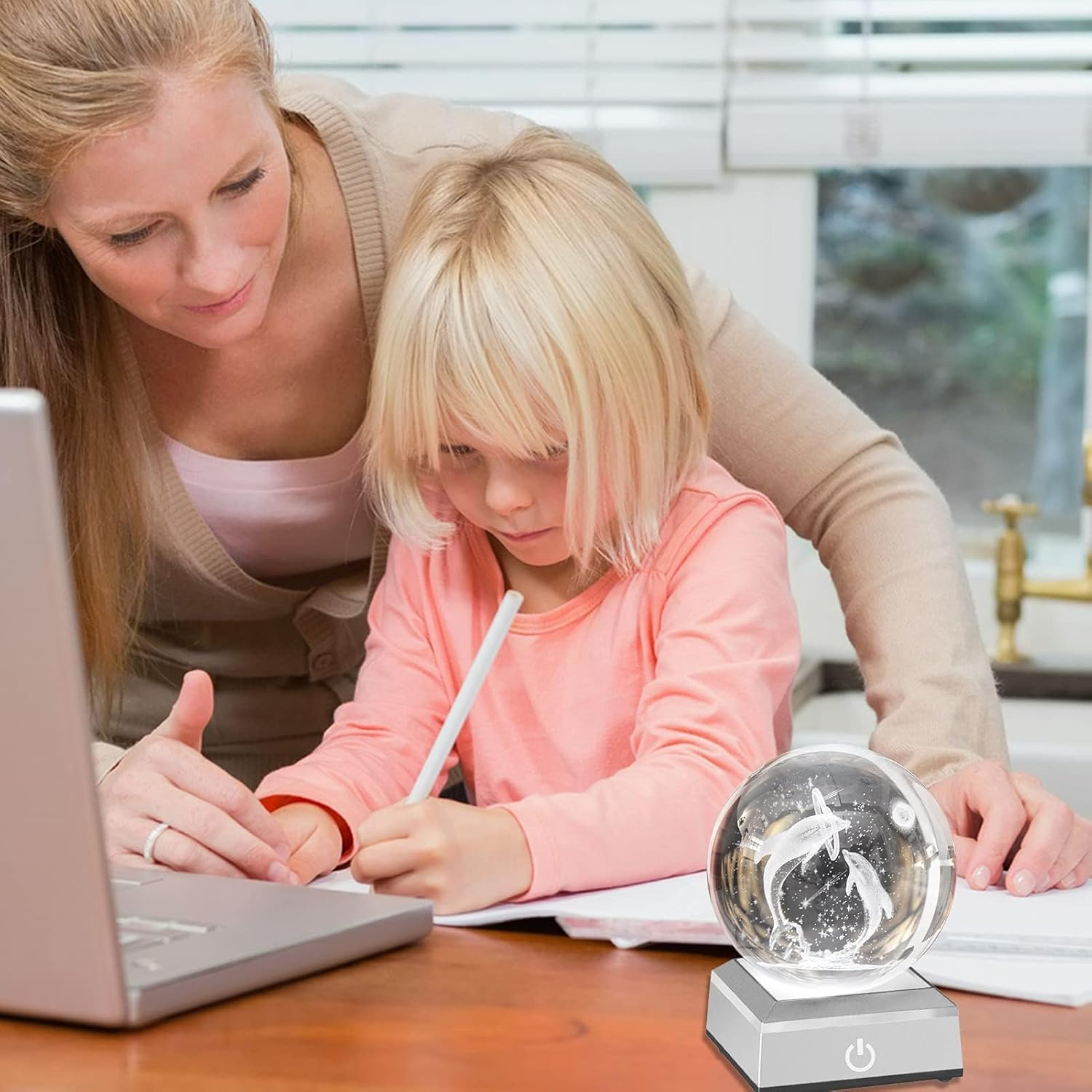 LED Light Base Spherical Recess Show Crystal Ball Stand for 3D Laser Crystal Glass Art with Sensitive Touch Switch Display Base Show Decor 1Pcs image number 1