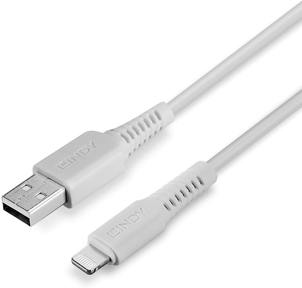 Lindy USB to Lightning Cable, 0.5 Metre Length, White image number 4