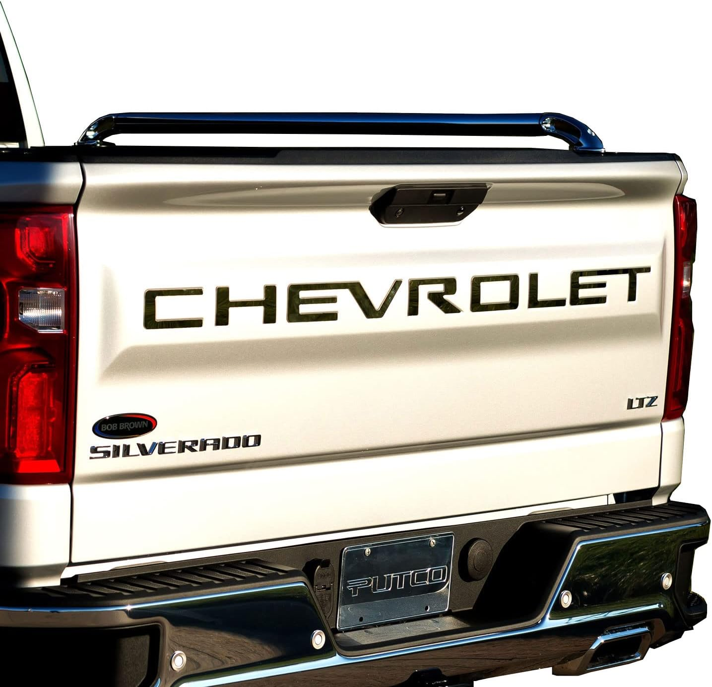 Putco Chevrolet Tailgate Letters Kit - Stainless Steel - Cut Lettering - Fits Chevy Silverado 2019-2024, 55550GM