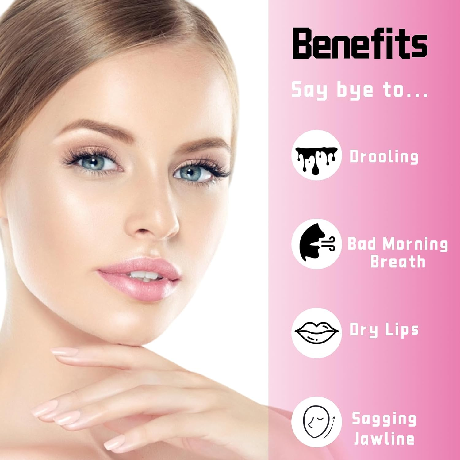 30 Sheets Beauty Sleep Mouth Tape, Weightless Patches, Beauty Products for Women, 30 Pink Patches for Overnight Lip Hydration & Jawline Relief | Hypoallergenic, Easy Removal image number 4