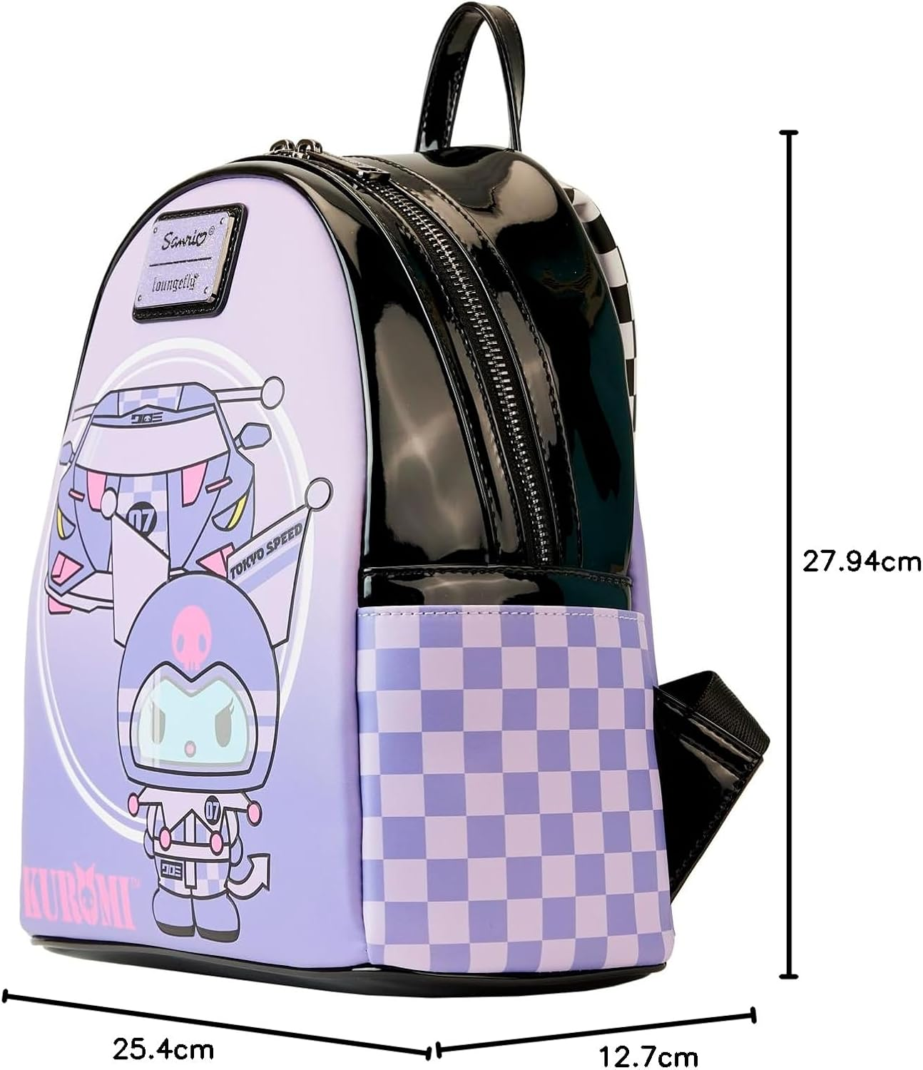 Loungefly Sanrio Hello Kitty Kuromi Tokyo Speed Racer Mini Backpack, Multi, One Size, Tokyo Speed Racer Sanrio image number 1